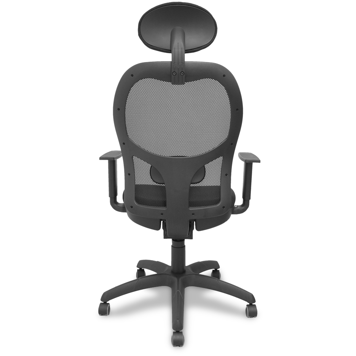 Silla de oficina Piqueras y Crespo Jorquera Malla + Bali - Ruedas parquet · Cabecero - Negro