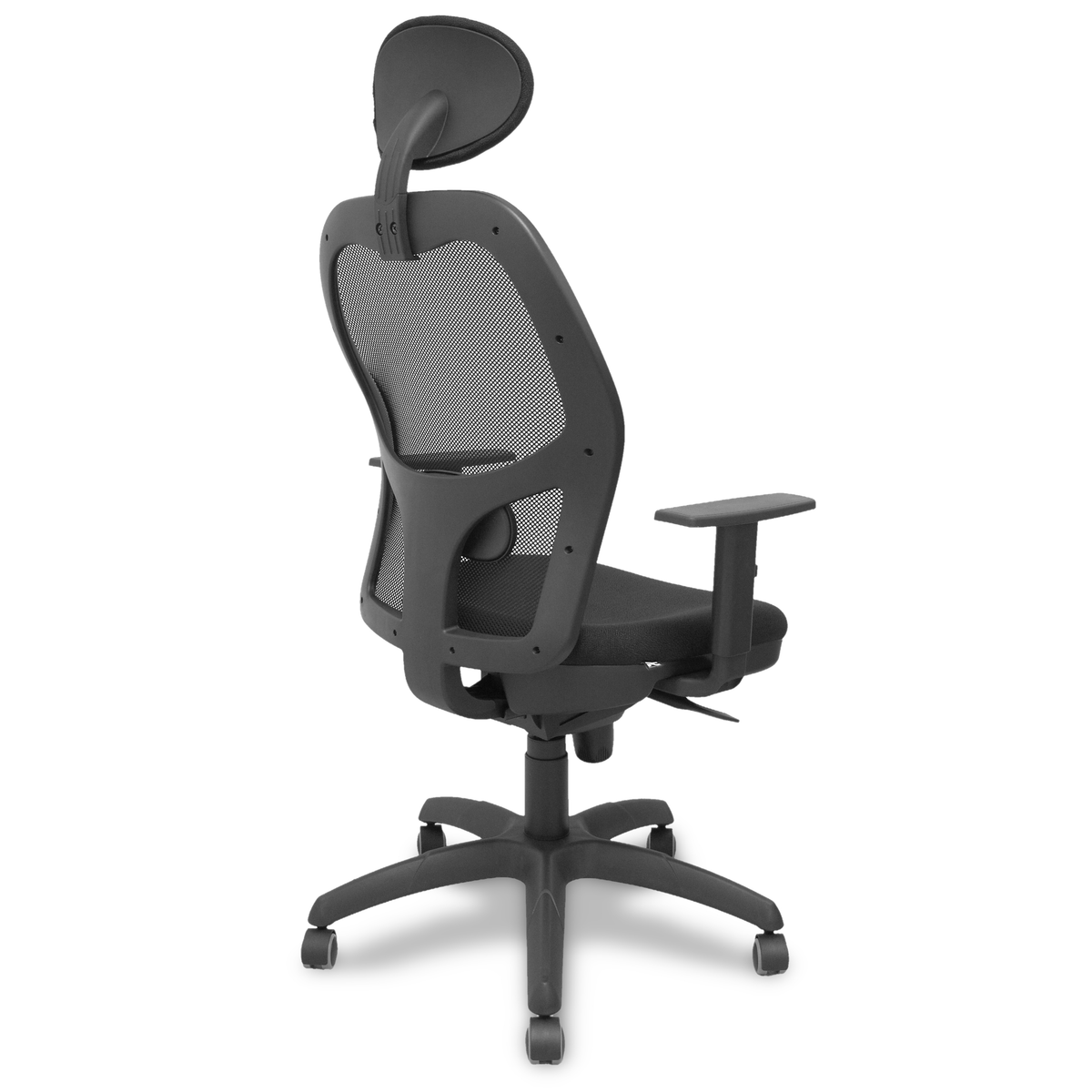 Silla de oficina Piqueras y Crespo Jorquera Malla + Bali - Ruedas parquet · Cabecero - Negro