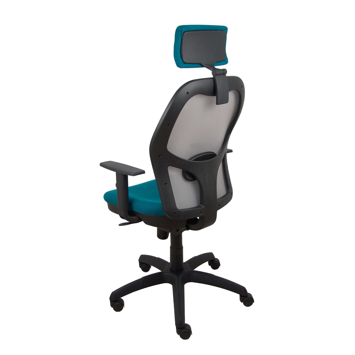 Silla de oficina Piqueras y Crespo Jorquera Malla + Bali - Ref. fabricante 15SM40B429B10CRNCR - Gris / Verde Petroleo