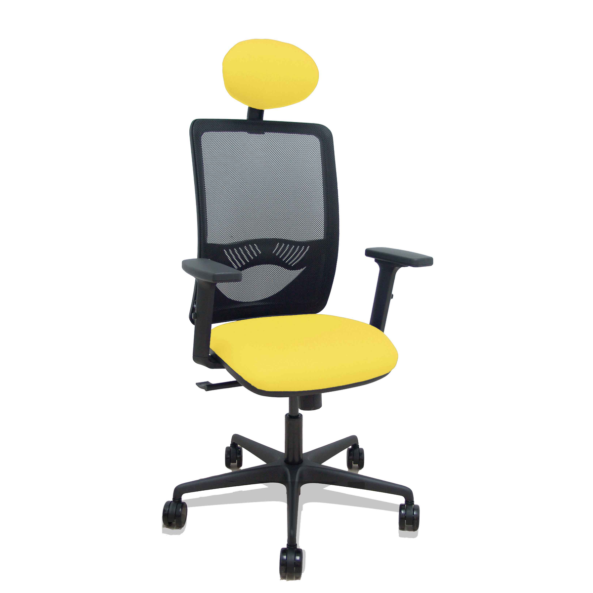 Silla de oficina Piqueras y Crespo Zulema Malla + Bali - Ref. fabricante 390SM840B100B2DB68R65C - Amarillo
