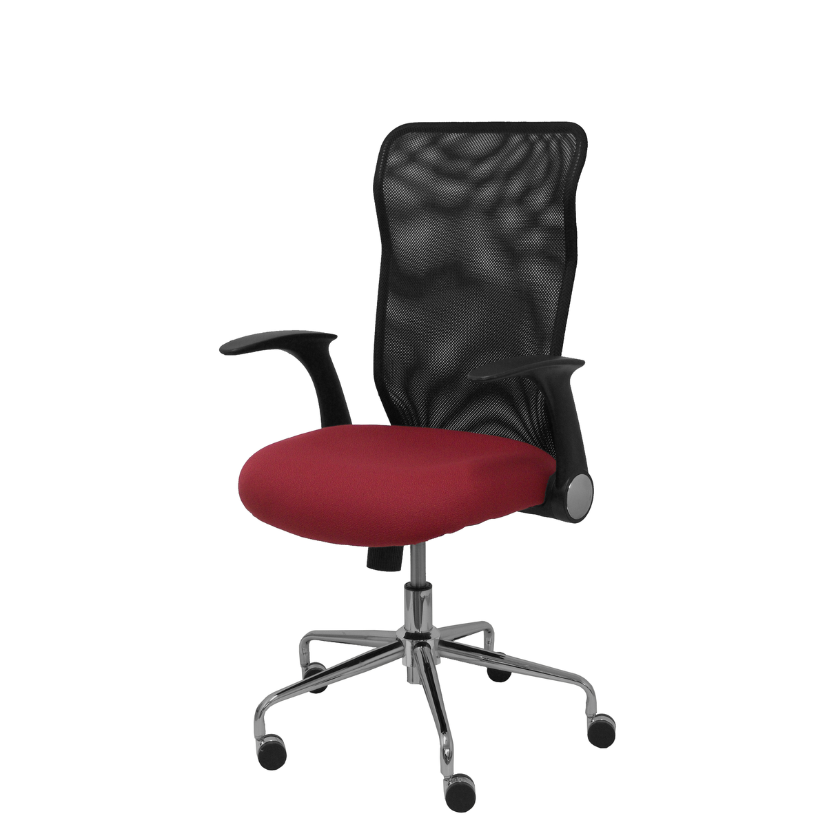 Silla de oficina Piqueras y Crespo Minaya Malla + Bali - Ref. fabricante 4031BALI10 - Negro / Granate