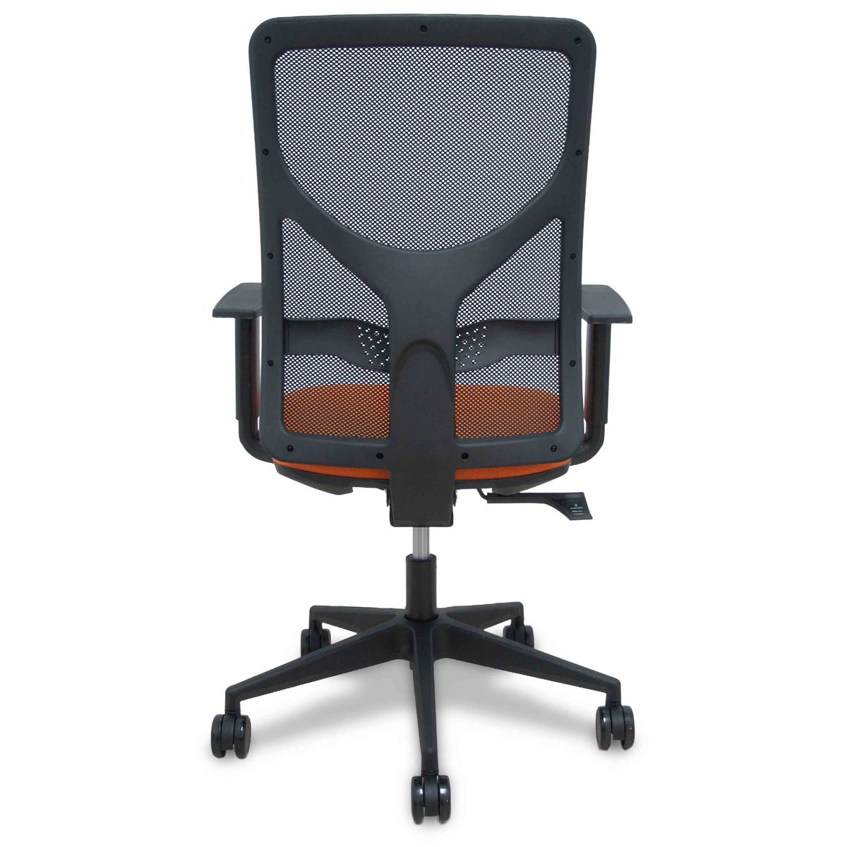 Silla de oficina Piqueras y Crespo Motilla Malla + Bali - Brazos regulables · Ruedas 65 mm - Naranja