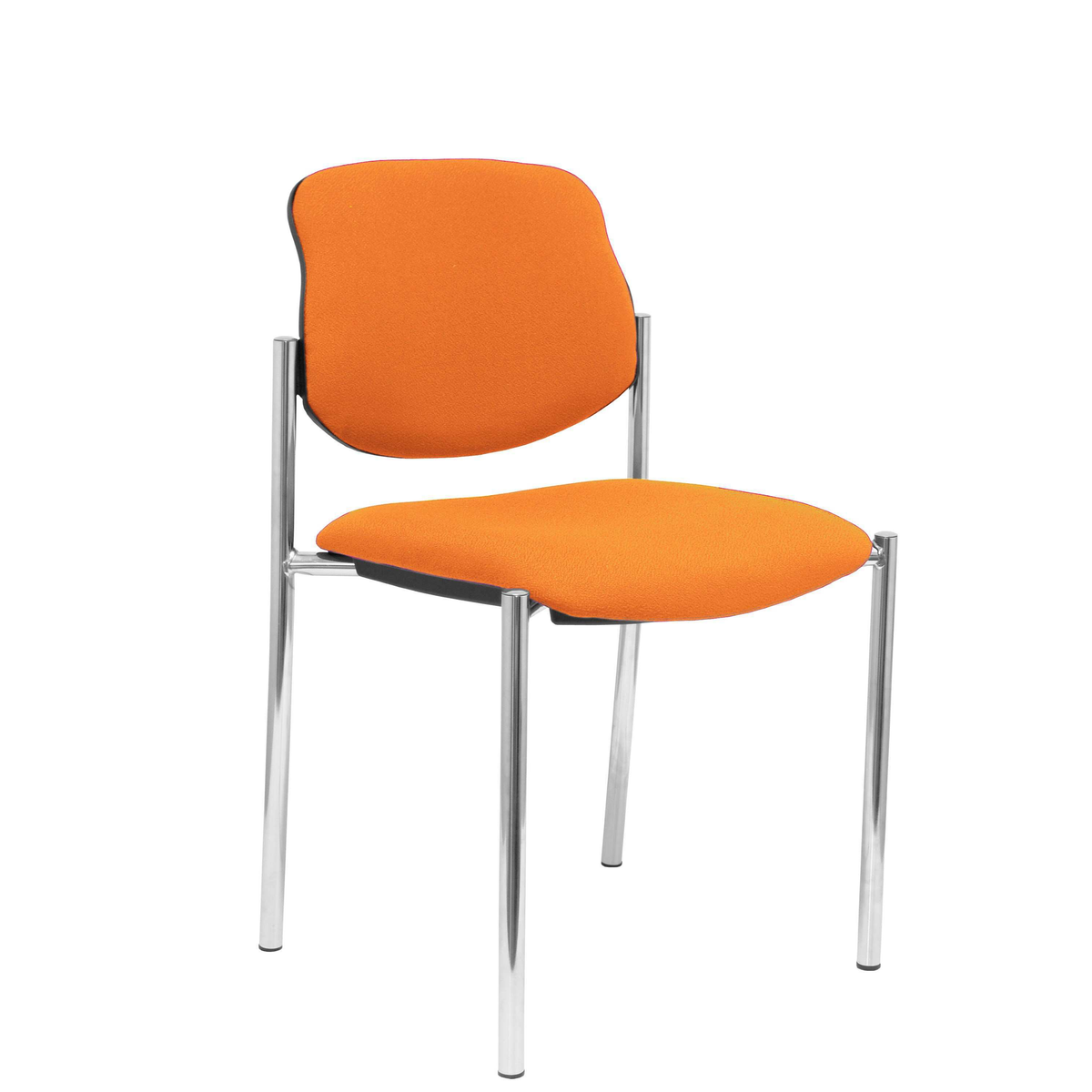 Silla de oficina Piqueras y Crespo Styl Bali - Chasis cromado - Ref. fabricante 27CRBALI100 - Naranja