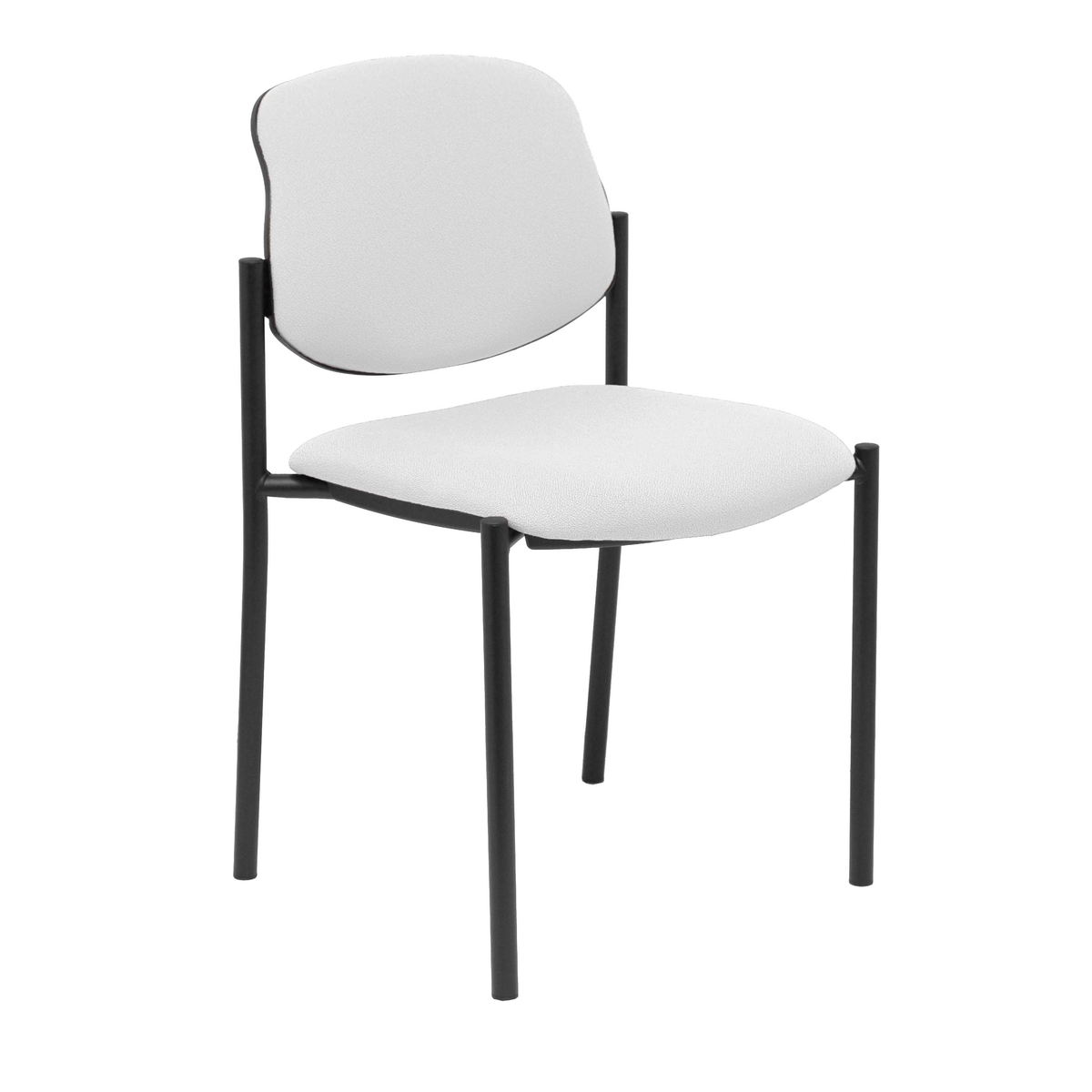 Silla de oficina Piqueras y Crespo Styl Bali - Chasis negro - Tonos neutros - Blanco