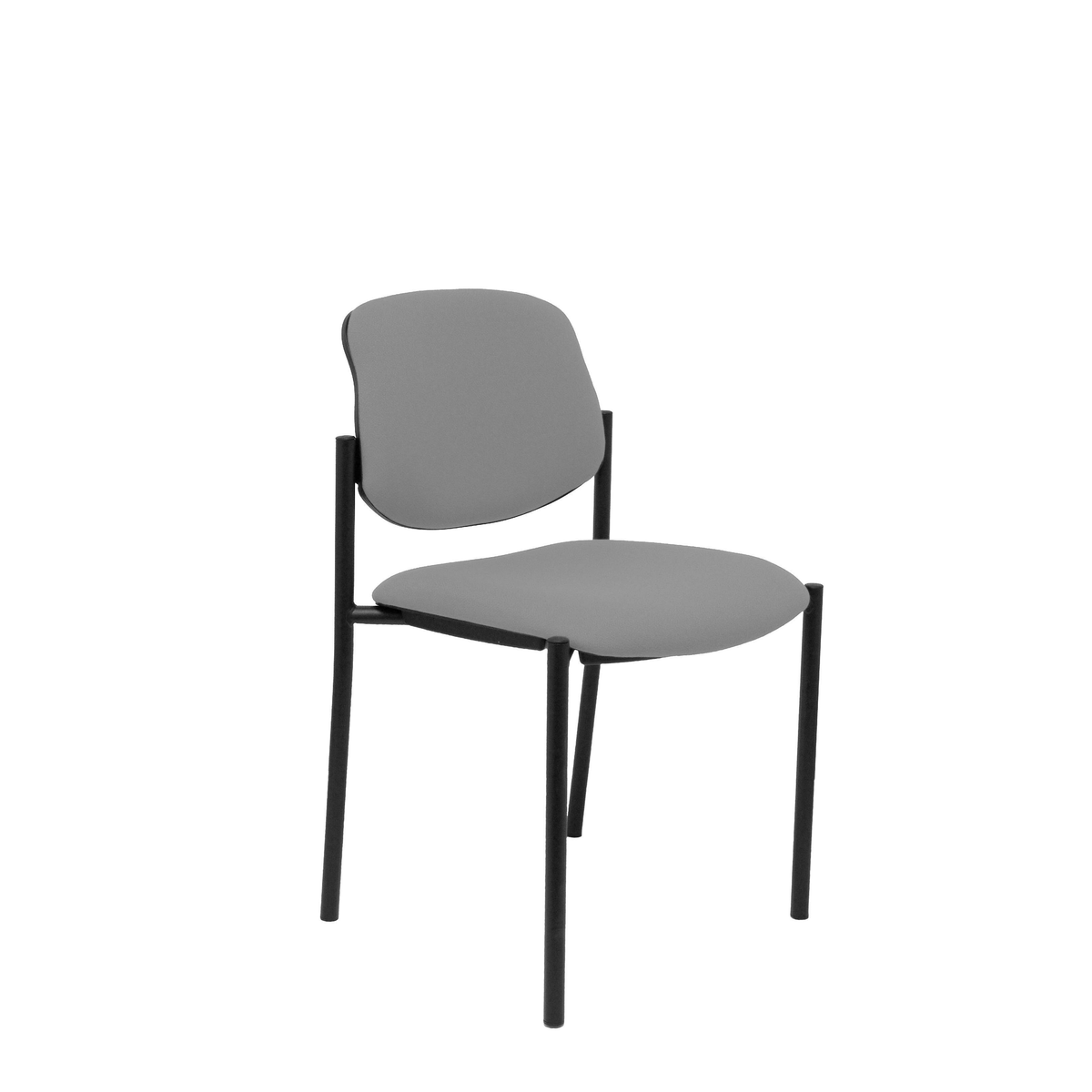 Silla de oficina Piqueras y Crespo Styl Bali - Chasis negro - Tonos neutros - Gris Claro