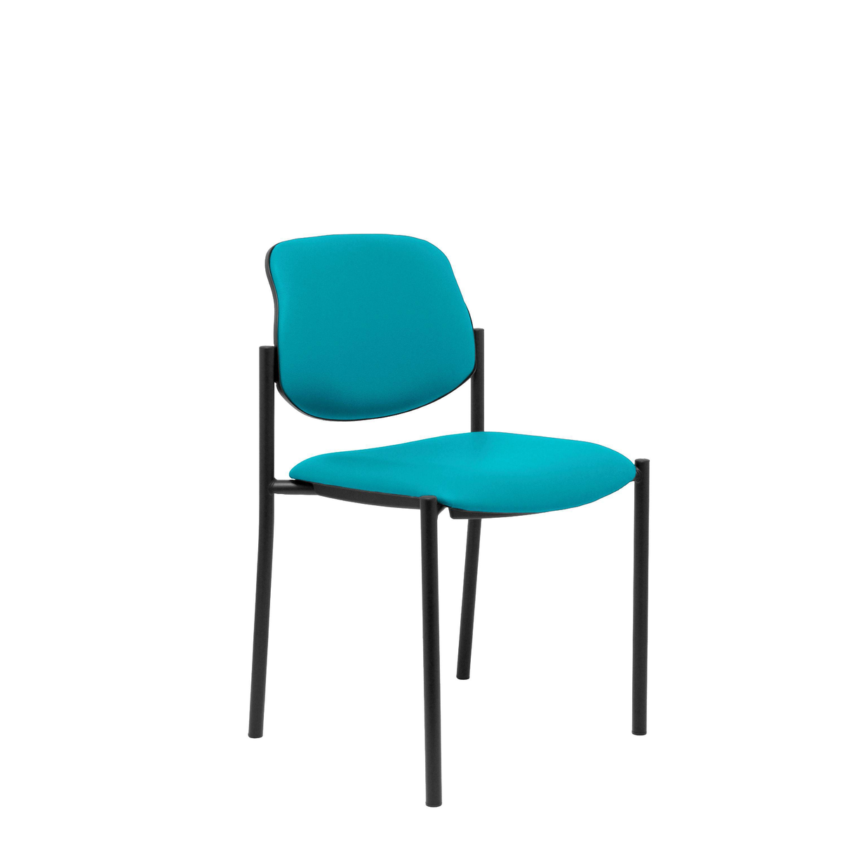 Silla de oficina Piqueras y Crespo Styl Similpiel - Chasis negro - Verde