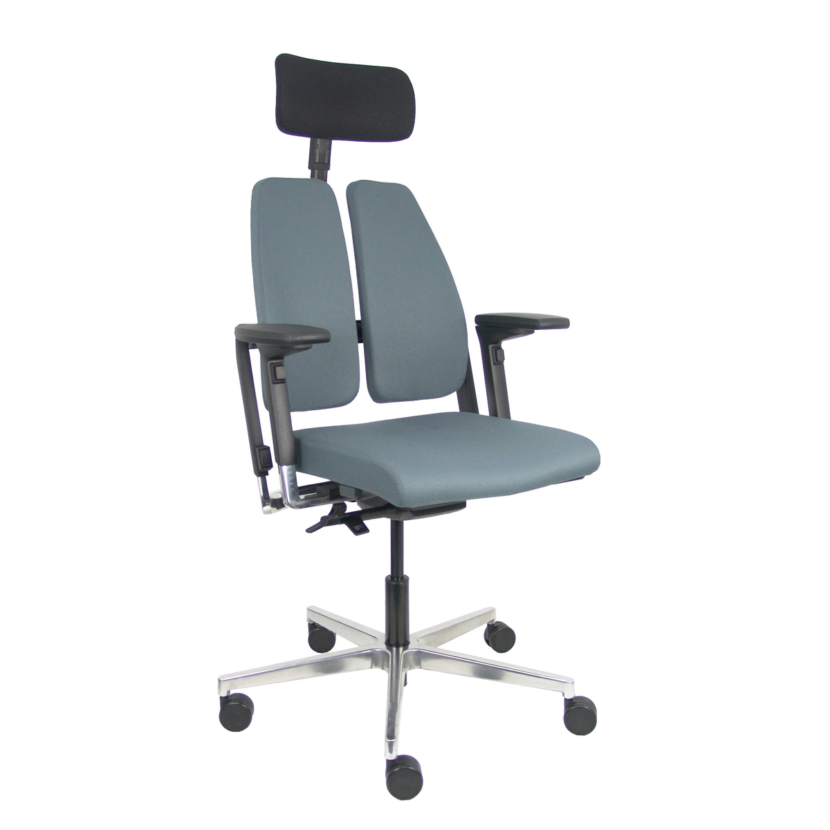 Silla de oficina Piqueras y Crespo Xilium - Brazos 4D · - Ref. fabricante 365DTKNBN8010B3DC - Gris / Negro