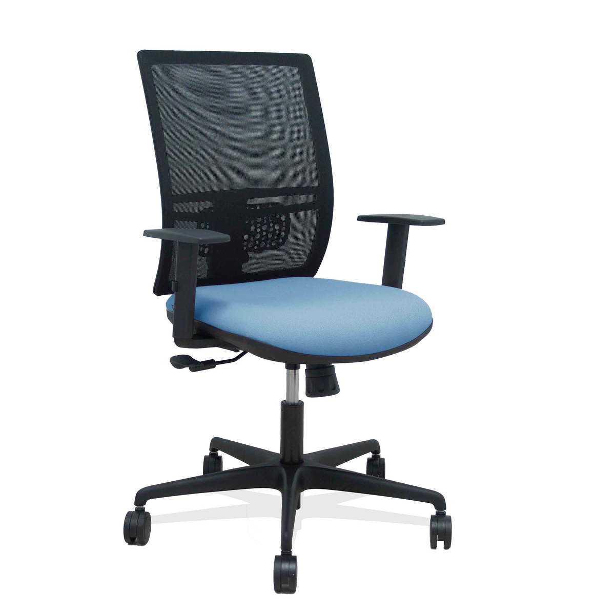 Silla de oficina Piqueras y Crespo Yunquera Malla + Bali - Ref. fabricante 400SM840B100B10B68R65 - Azul Cielo