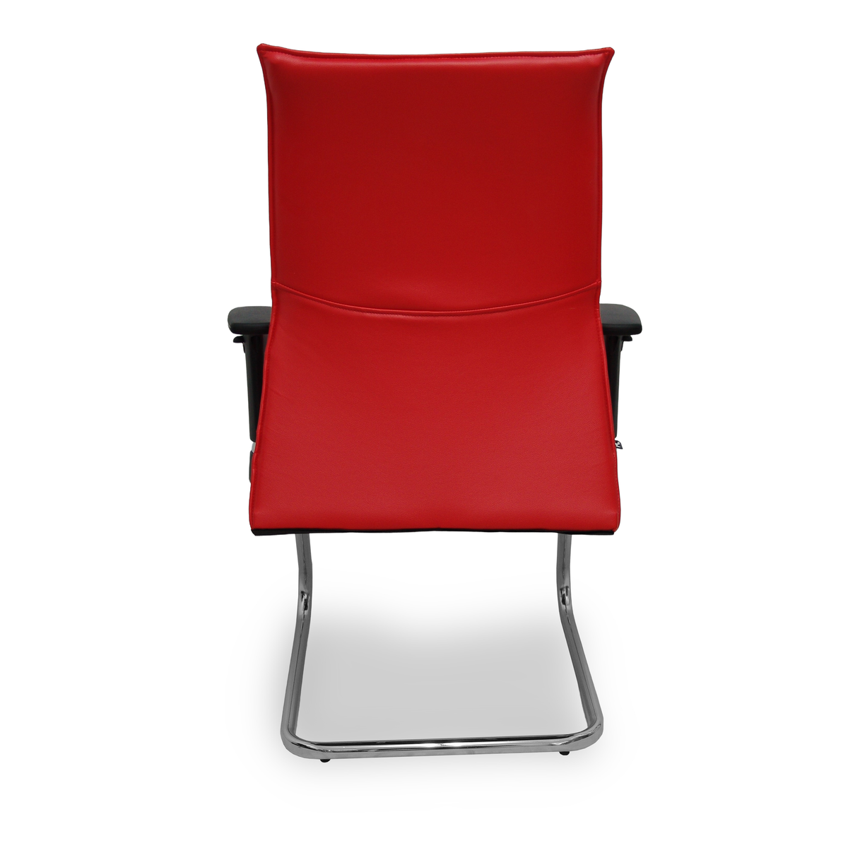 Sillón de oficina Piqueras y Crespo Albacete Confidente Patin Similpiel - Brazos regulables - Rojo