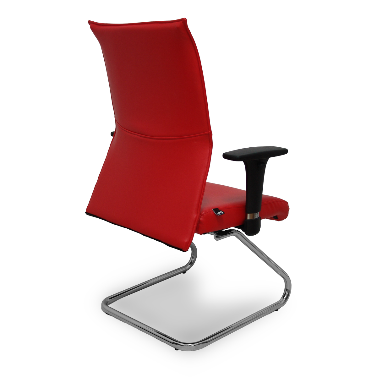 Sillón de oficina Piqueras y Crespo Albacete Confidente Patin Similpiel - Brazos regulables - Rojo
