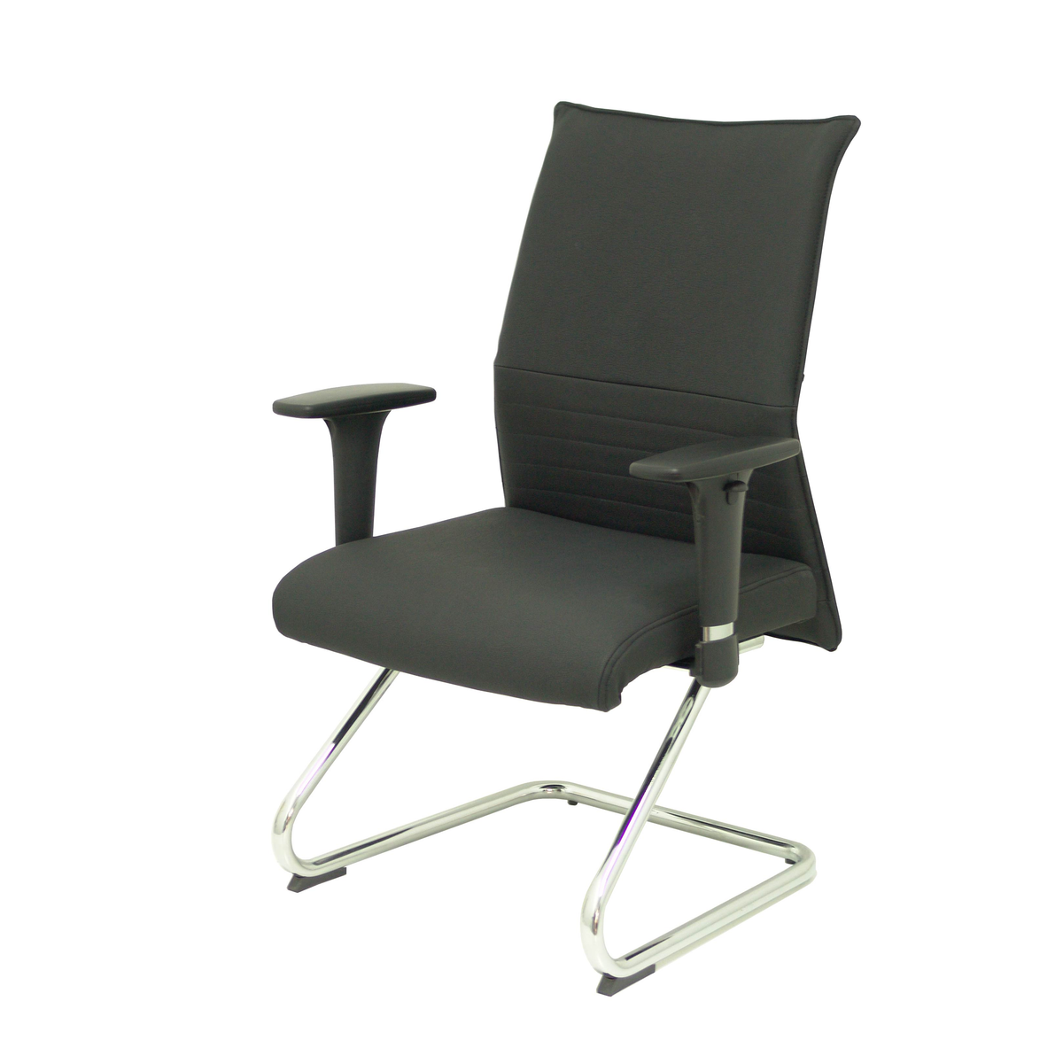 Sillón de oficina Piqueras y Crespo Albacete Confidente Patin Piel - Negro