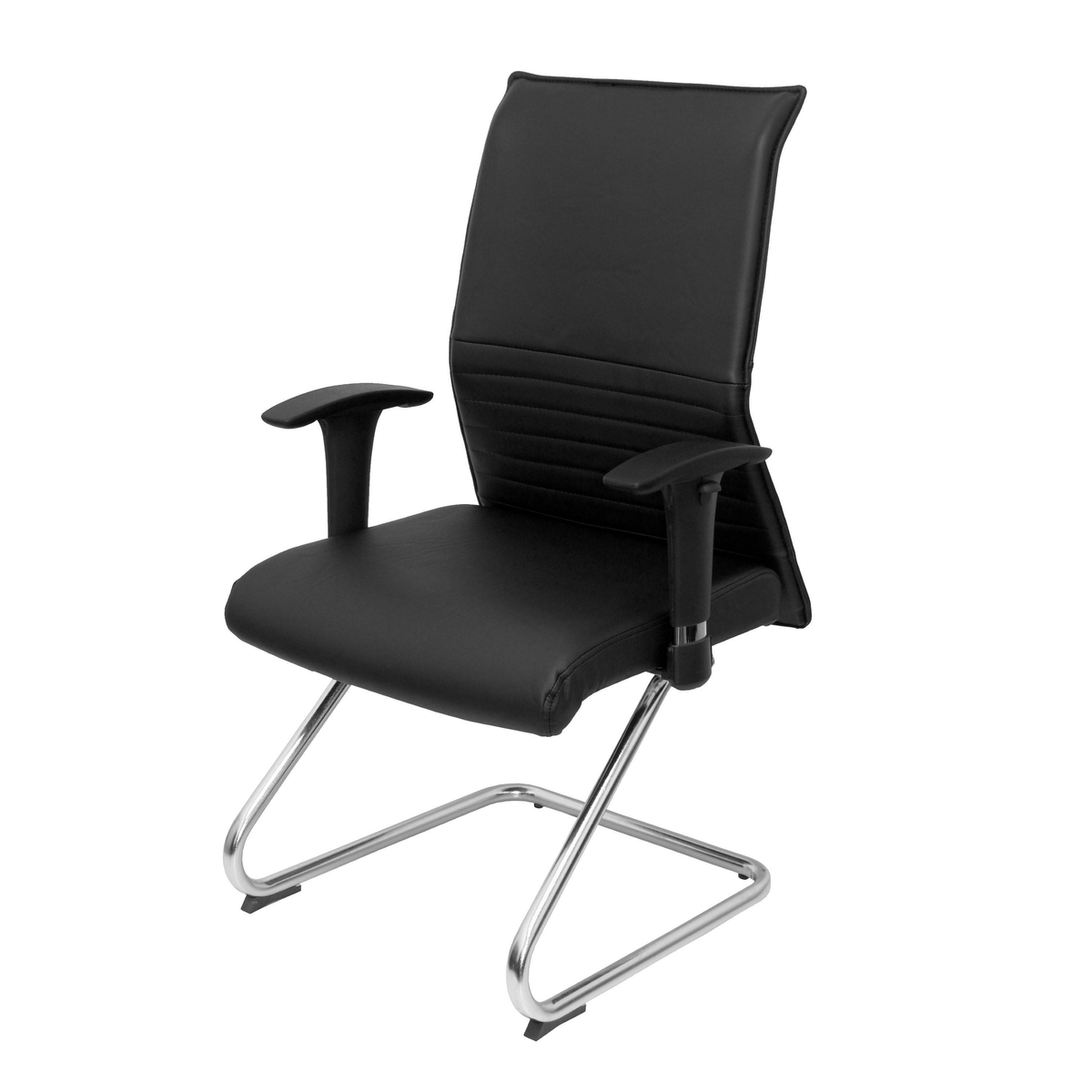 Sillón de oficina Piqueras y Crespo Albacete Confidente Patin Similpiel - Negro