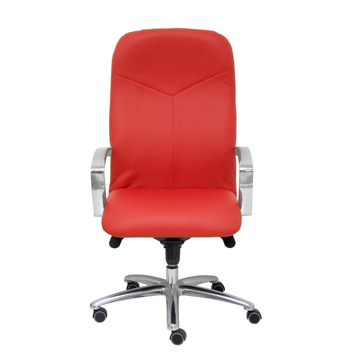 Sillón de oficina Piqueras y Crespo Caudete Piel - Ref. fabricante 115DBPIELRJ - Rojo