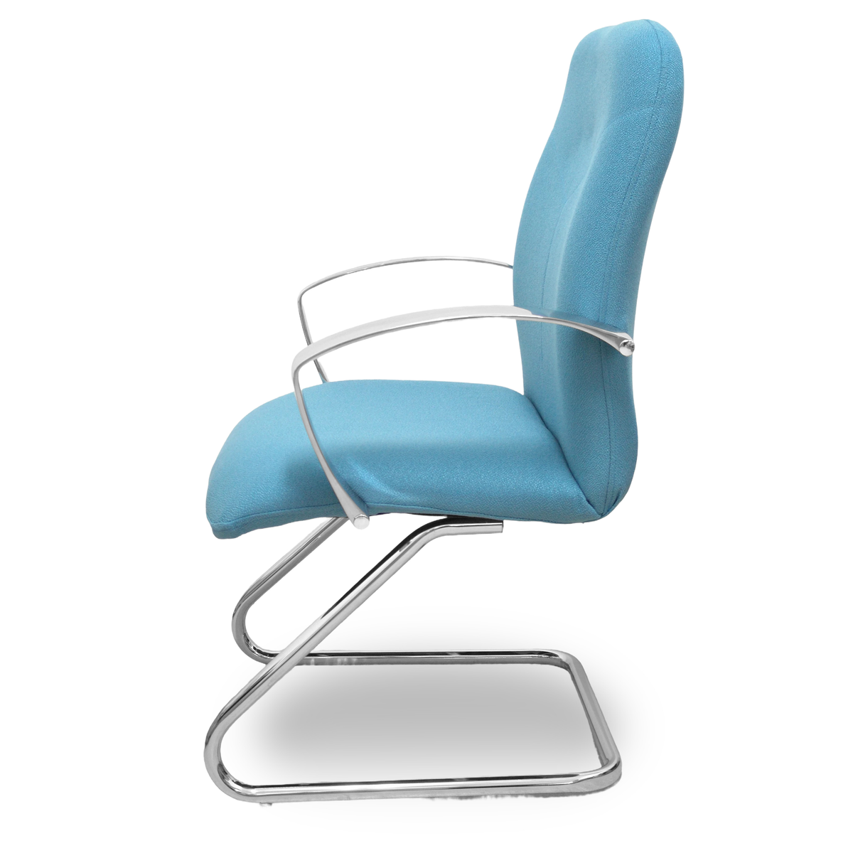 Sillón de oficina Piqueras y Crespo Caudete Confidente Patin Bali - Ref. fabricante 117CPBALI10 - Azul Cielo