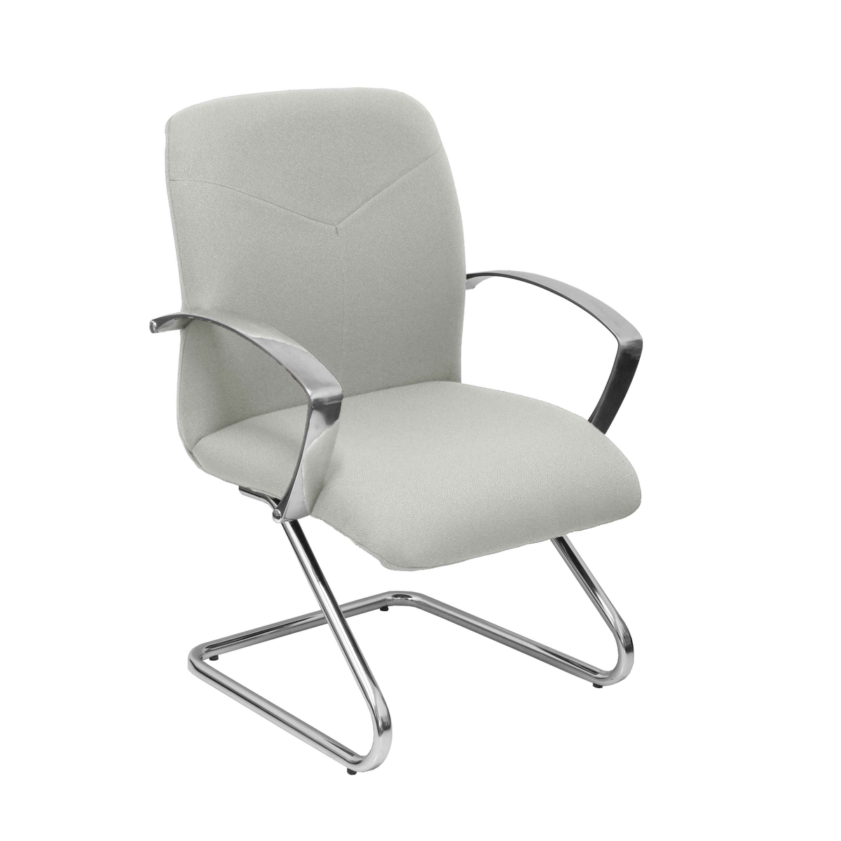 Sillón de oficina Piqueras y Crespo Caudete Confidente Patin Bali - Ref. fabricante 117CPBALI10 - Gris Claro