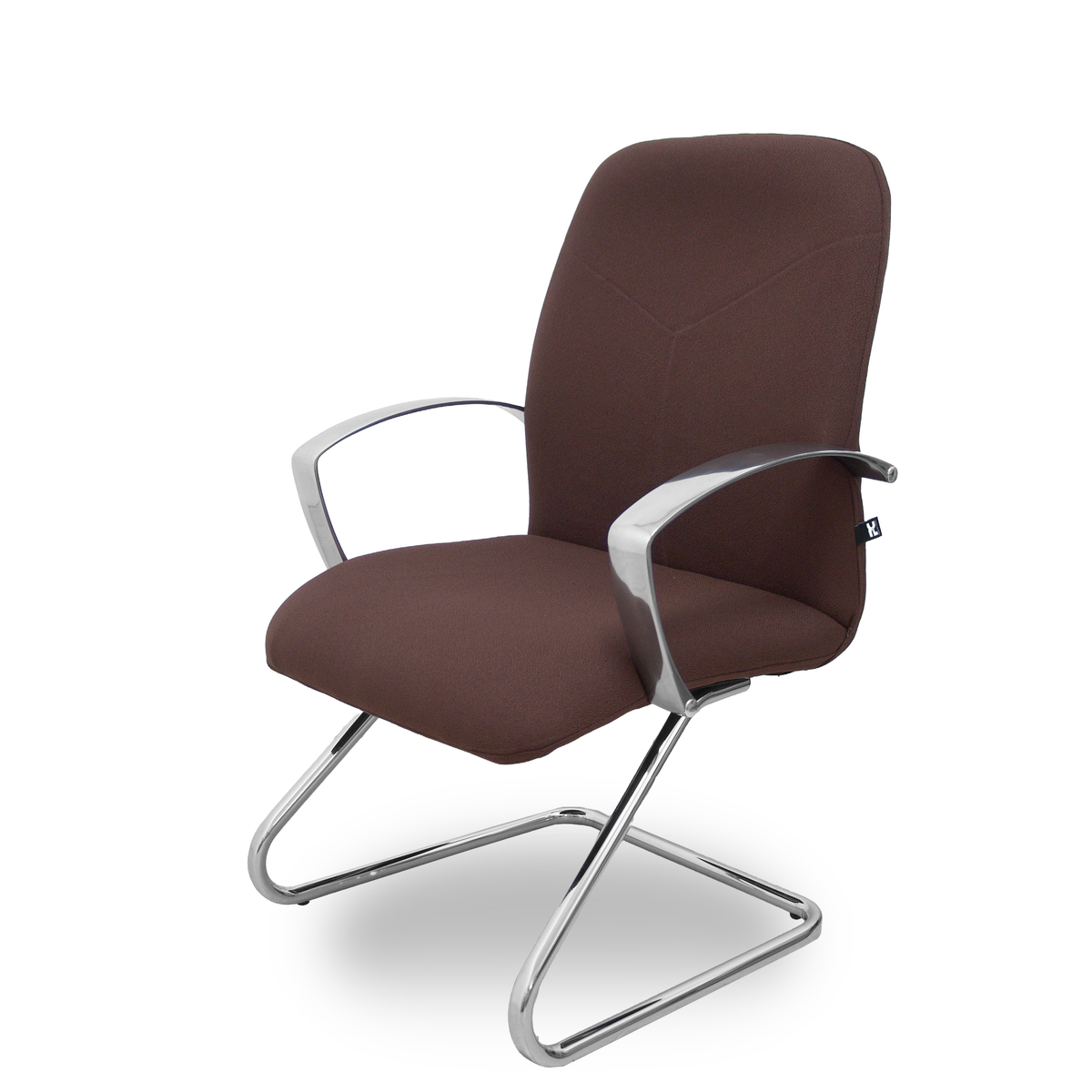 Sillón de oficina Piqueras y Crespo Caudete Confidente Patin Bali - Ref. fabricante 117CPBALI10 - Marron Oscuro