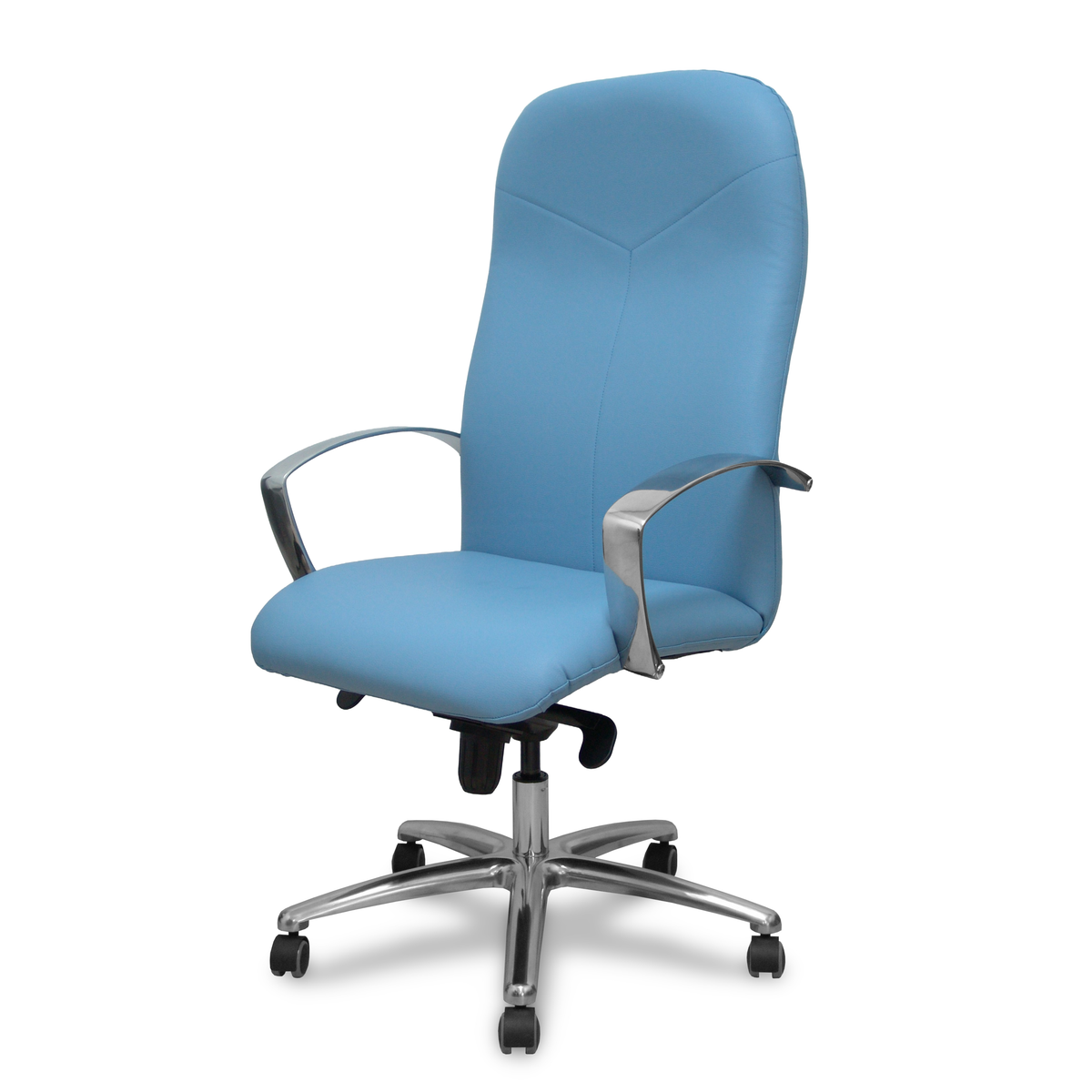 Sillón de oficina Piqueras y Crespo Caudete Similpiel - Ref. fabricante 115DBSP02 - Azul Claro