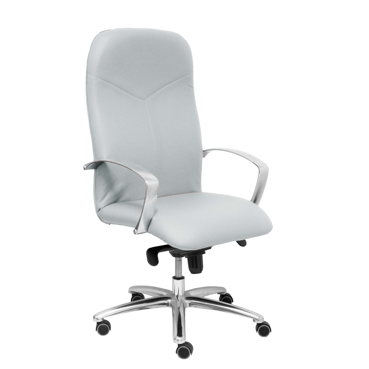 Sillón de oficina Piqueras y Crespo Caudete Similpiel - Ref. fabricante 115DBSP02 - Gris Claro