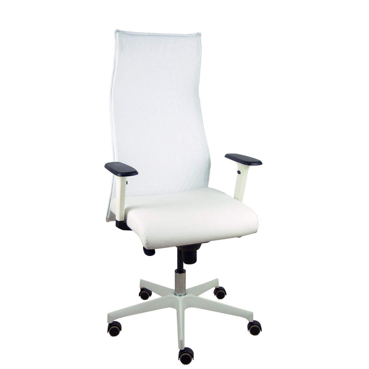 Sillón de oficina Piqueras y Crespo Sahuco Blanco Similpiel + Malla - Blanco