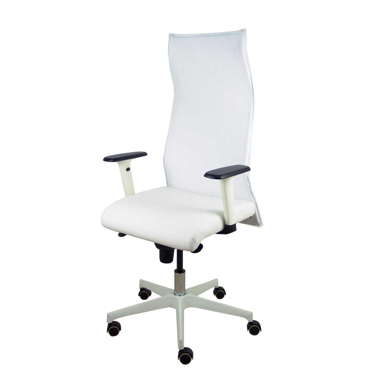 Sillón de oficina Piqueras y Crespo Sahuco Blanco Similpiel + Malla - Blanco