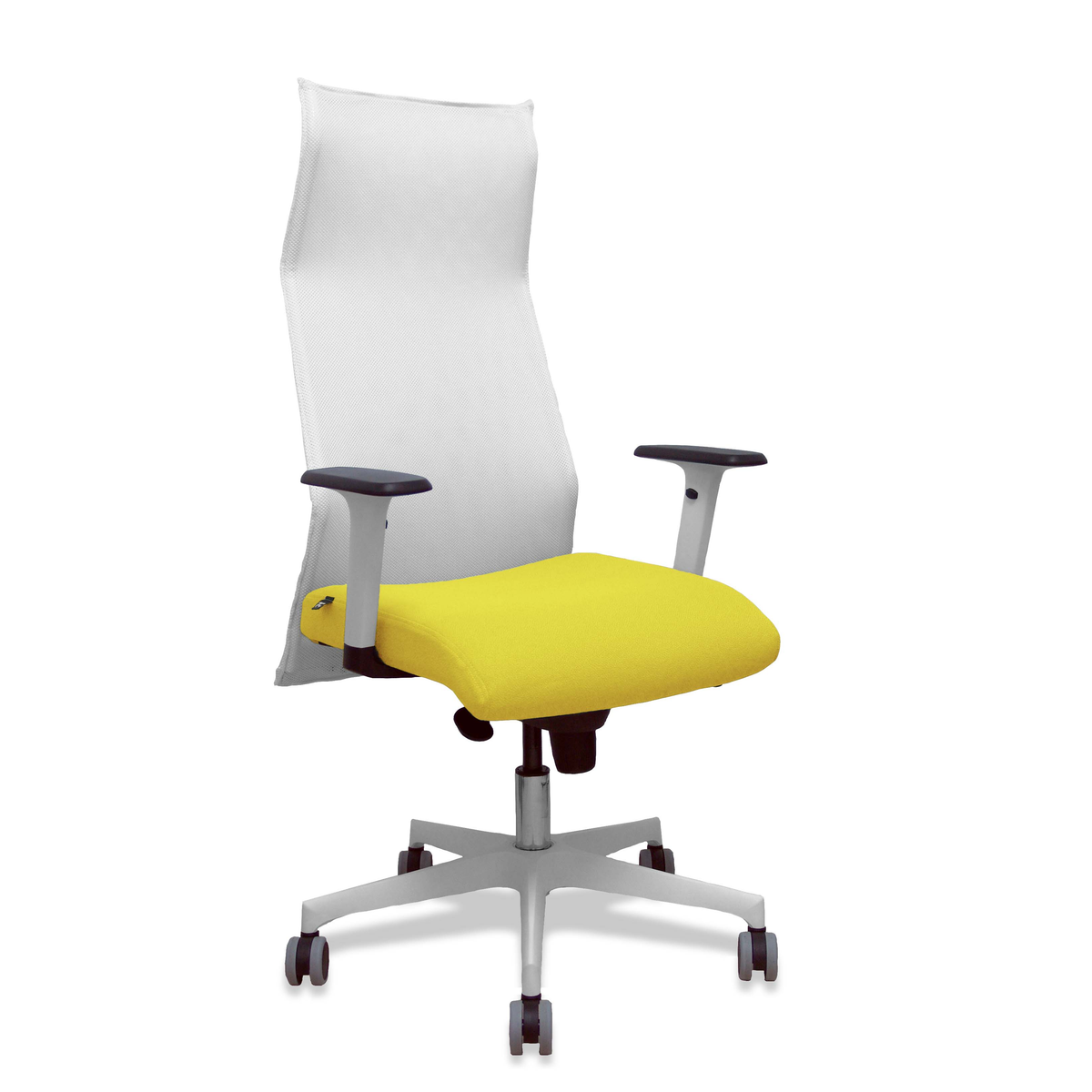 Sillón de oficina Piqueras y Crespo Sahuco Blanco Bali + - Ref. fabricante 13SM10B100B354BR65G - Blanco / Amarillo