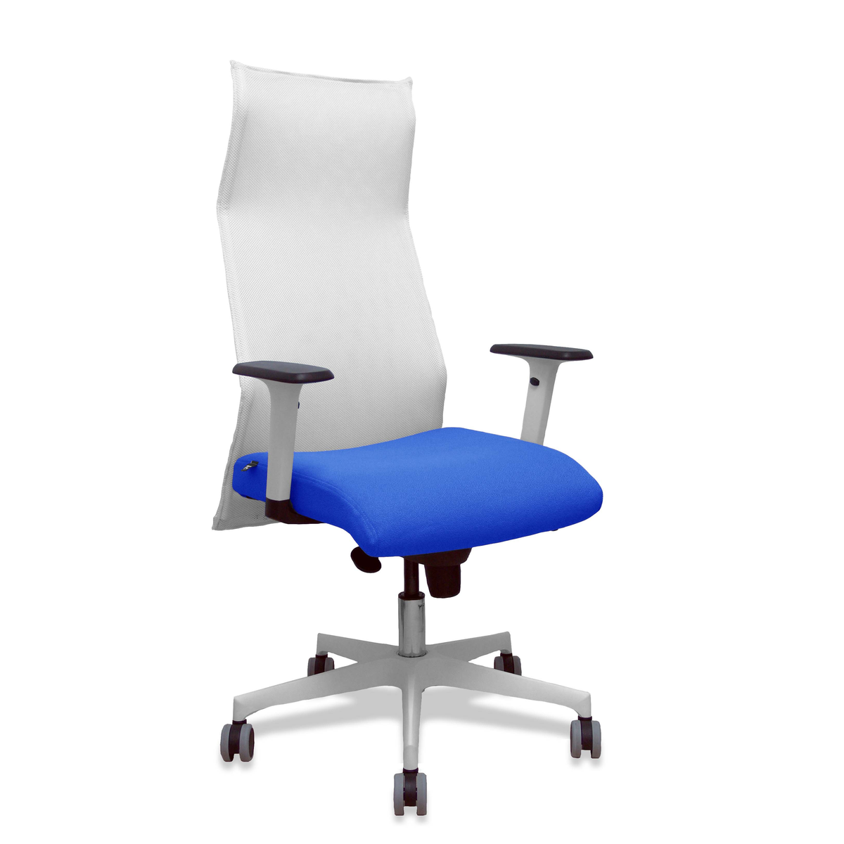 Sillón de oficina Piqueras y Crespo Sahuco Blanco Bali + - Ref. fabricante 13SM10B100B354BR65G - Blanco / Azul
