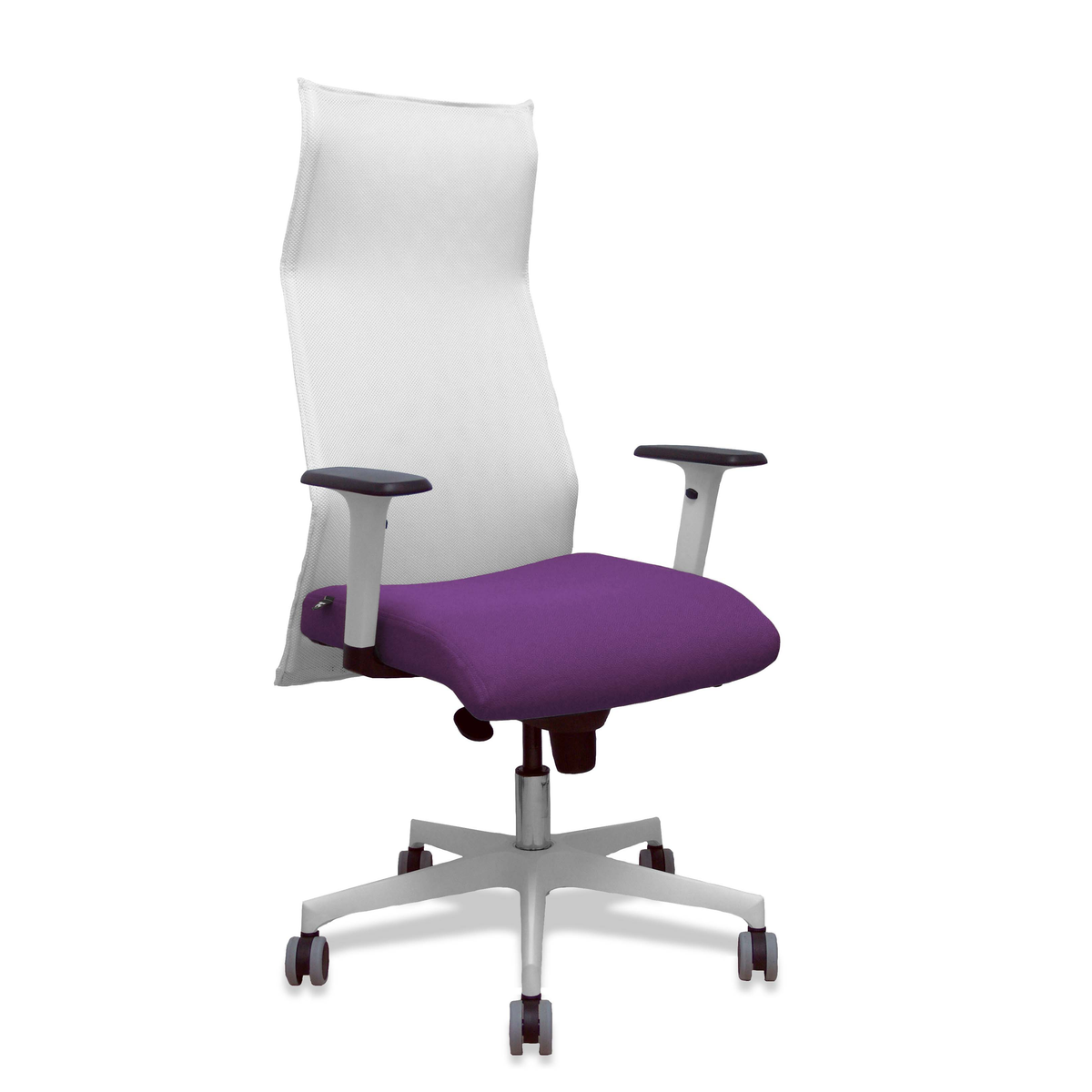 Sillón de oficina Piqueras y Crespo Sahuco Blanco Bali + - Ref. fabricante 13SM10B100B354BR65G - Blanco / Morado