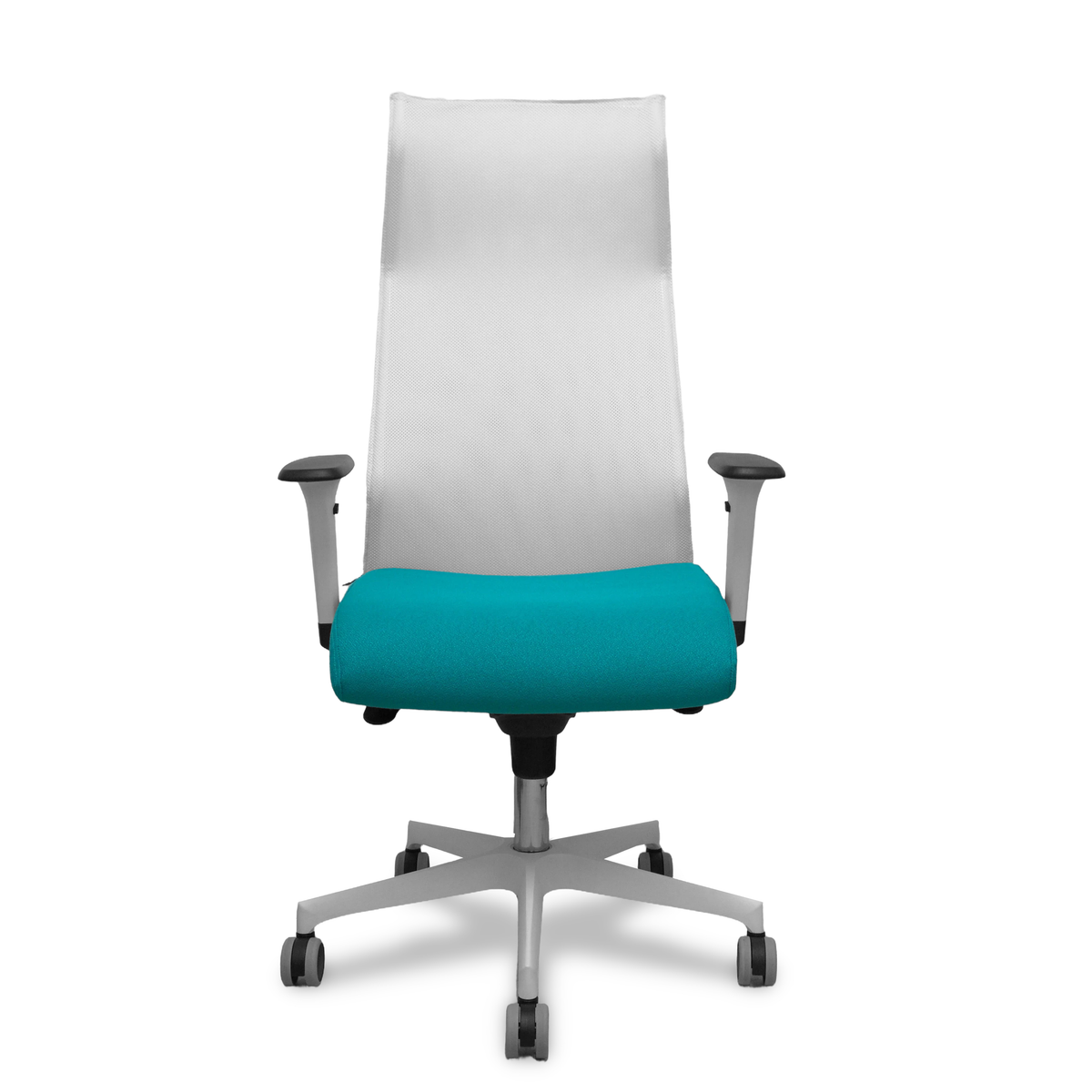 Sillón de oficina Piqueras y Crespo Sahuco Blanco Bali + - Ref. fabricante 13SM10B100B354BR65G - Blanco / Turquesa