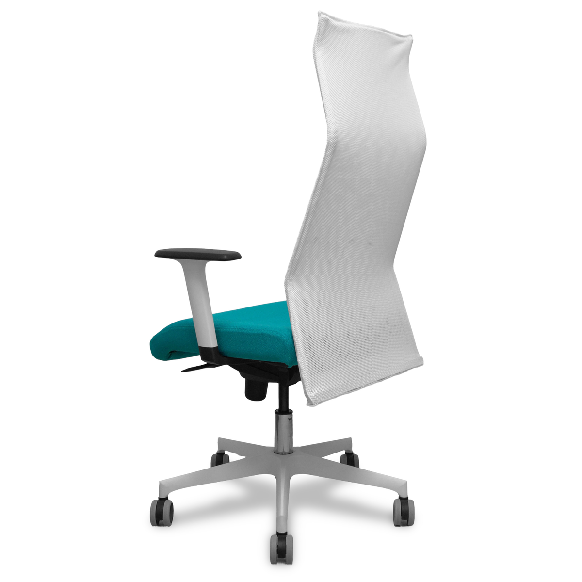 Sillón de oficina Piqueras y Crespo Sahuco Blanco Bali + - Ref. fabricante 13SM10B100B354BR65G - Blanco / Turquesa