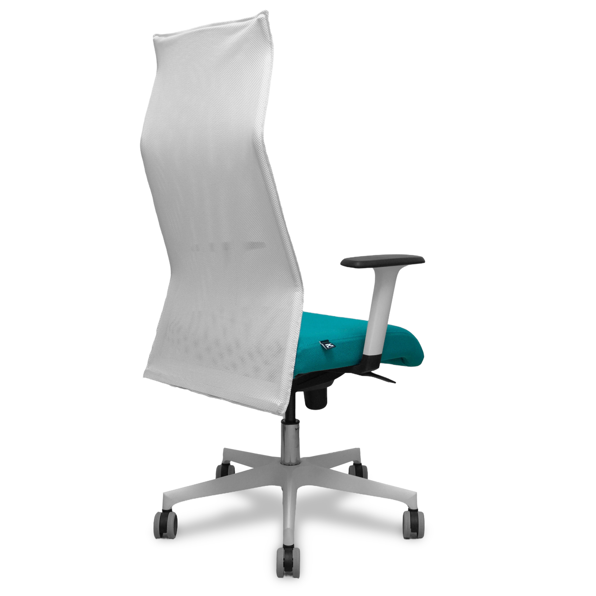 Sillón de oficina Piqueras y Crespo Sahuco Blanco Bali + - Ref. fabricante 13SM10B100B354BR65G - Blanco / Turquesa