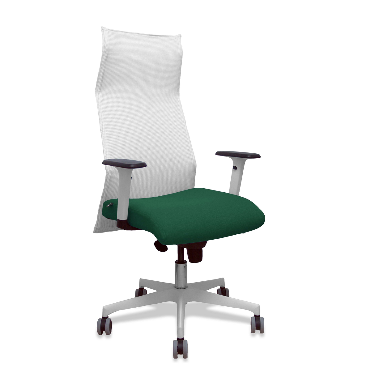 Sillón de oficina Piqueras y Crespo Sahuco Blanco Bali + - Ref. fabricante 13SM10B100B354BR65G - Blanco / Verde Botella