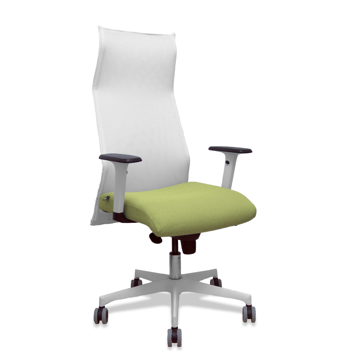 Sillón de oficina Piqueras y Crespo Sahuco Blanco Bali + - Ref. fabricante 13SM10B100B354BR65G - Blanco / Verde Oliva
