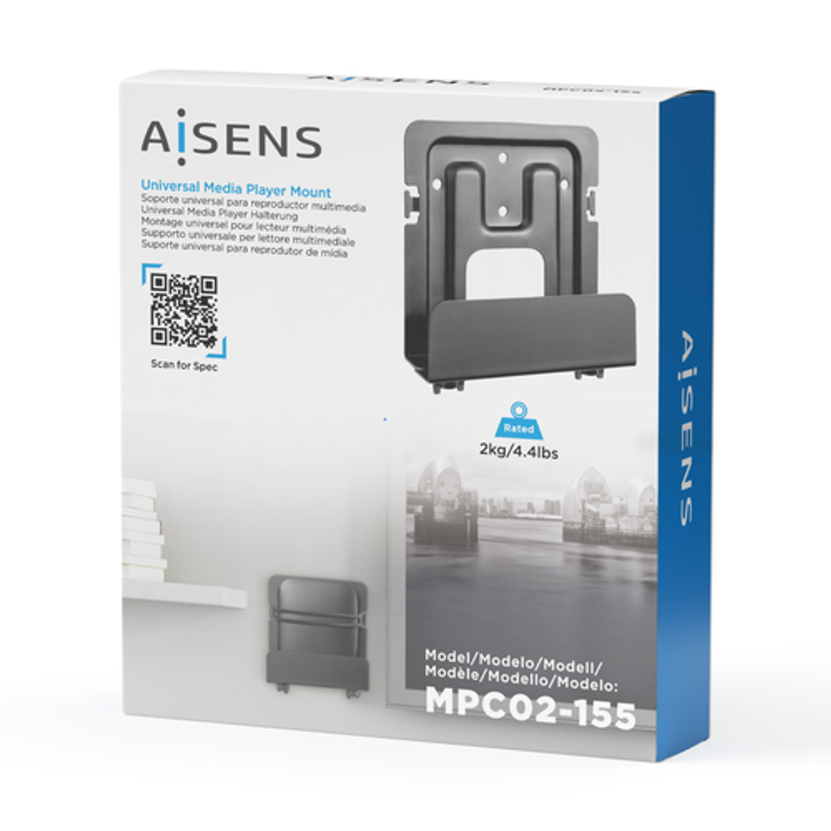 Soporte para mini PC AISENS MPC02-155 Negro - vista 4