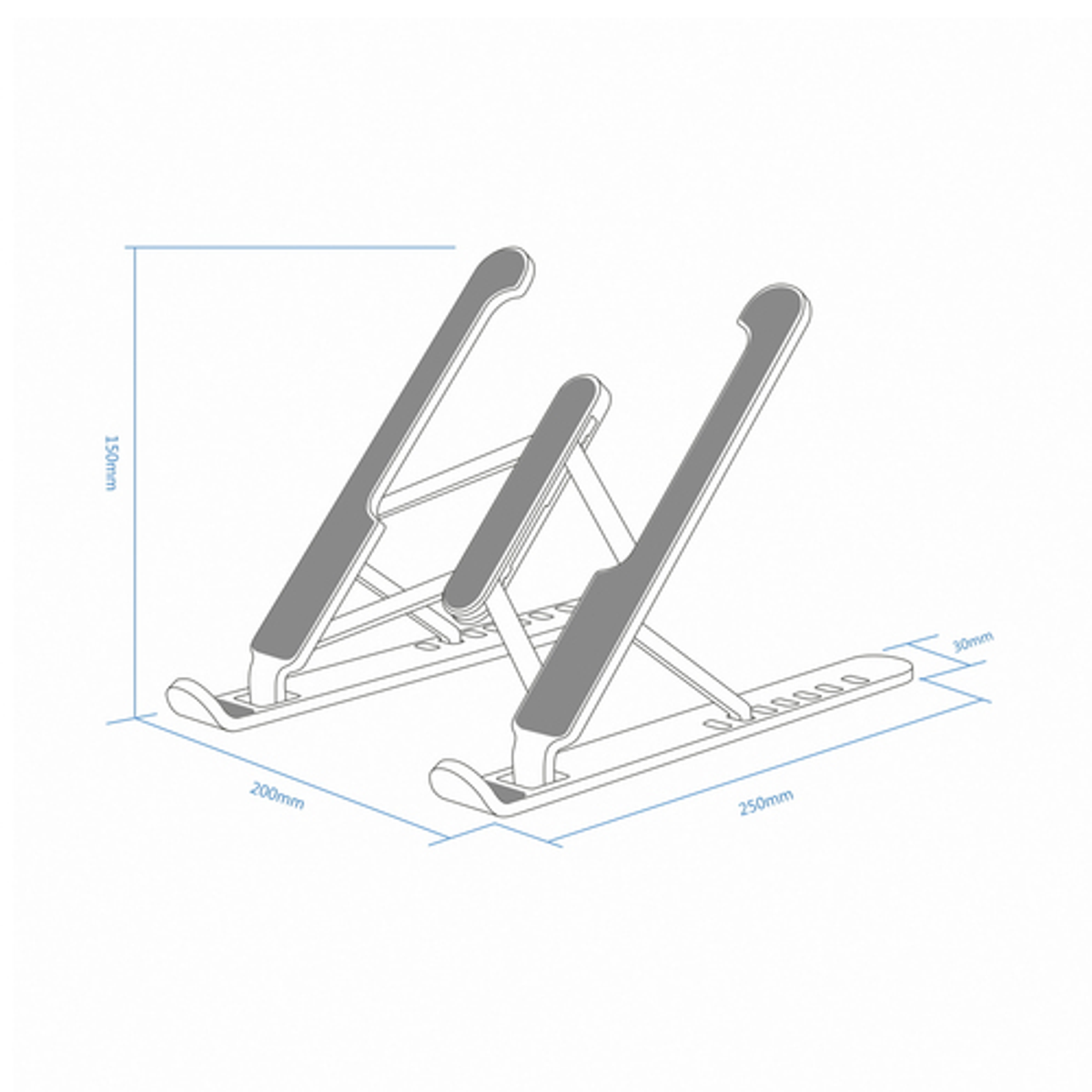Soporte para portátil AISENS LPS1M-101 Gris - vista 7