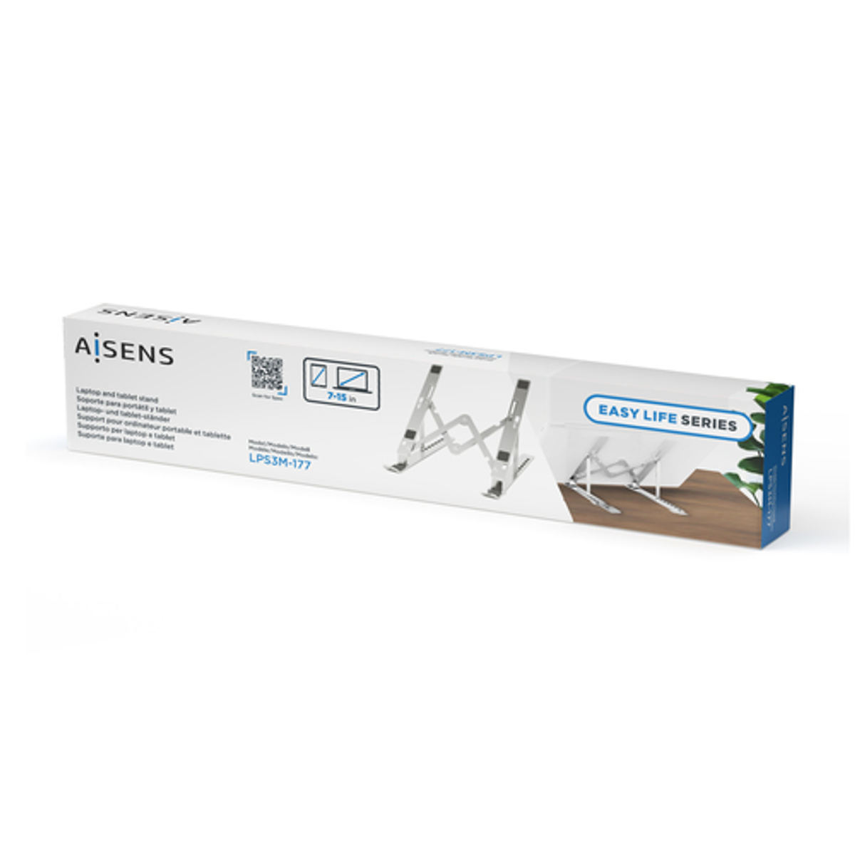 Soporte para portátil AISENS LPS3M-177 Plata - vista 4