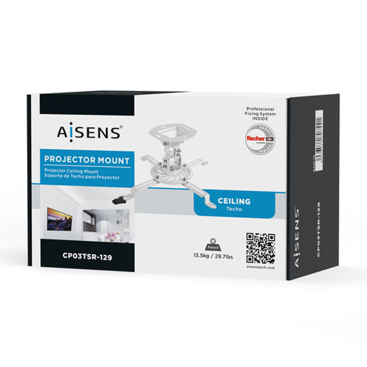 Soporte para proyector AISENS CP03TSR-129 Techo 13,5 kg - vista 5