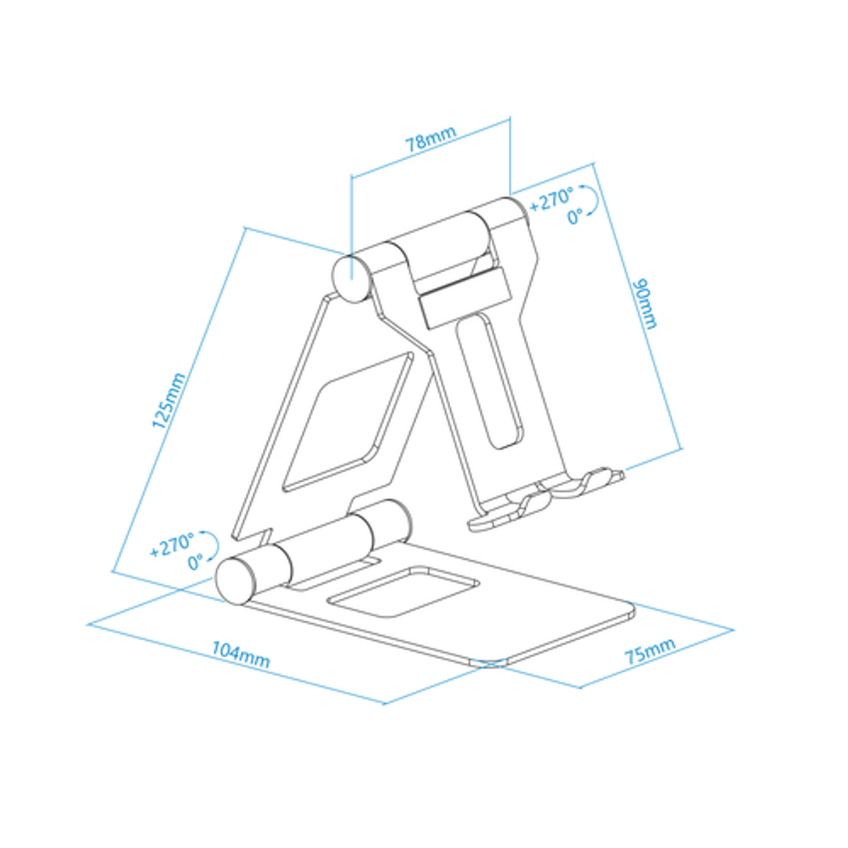 Soporte para tablet TooQ PH-KEOPS-OCASO 10" Rosa - vista 11