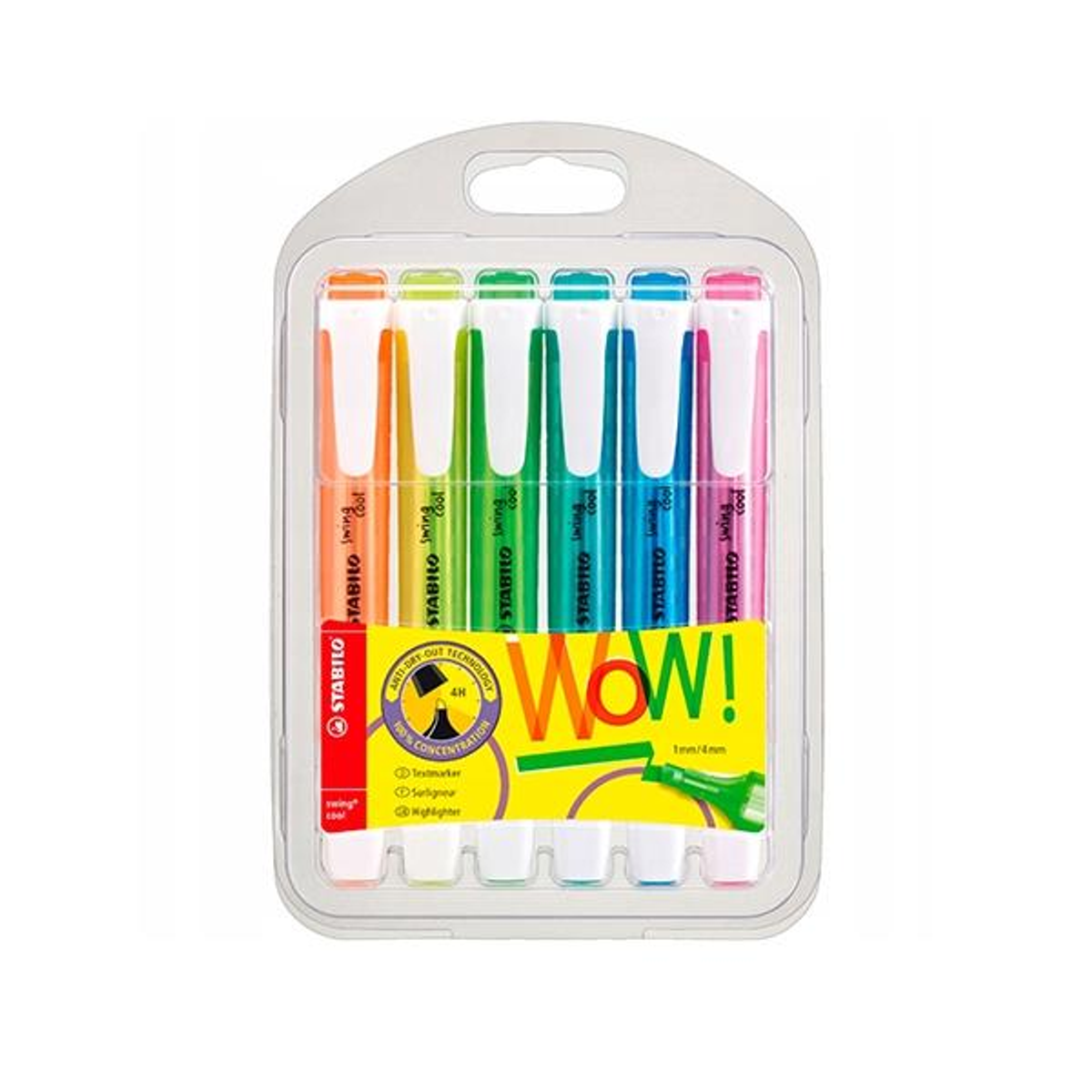 Subrayador Stabilo Paq.6 Marcadores Fluorescentes Swing Cool Colores Surtidos