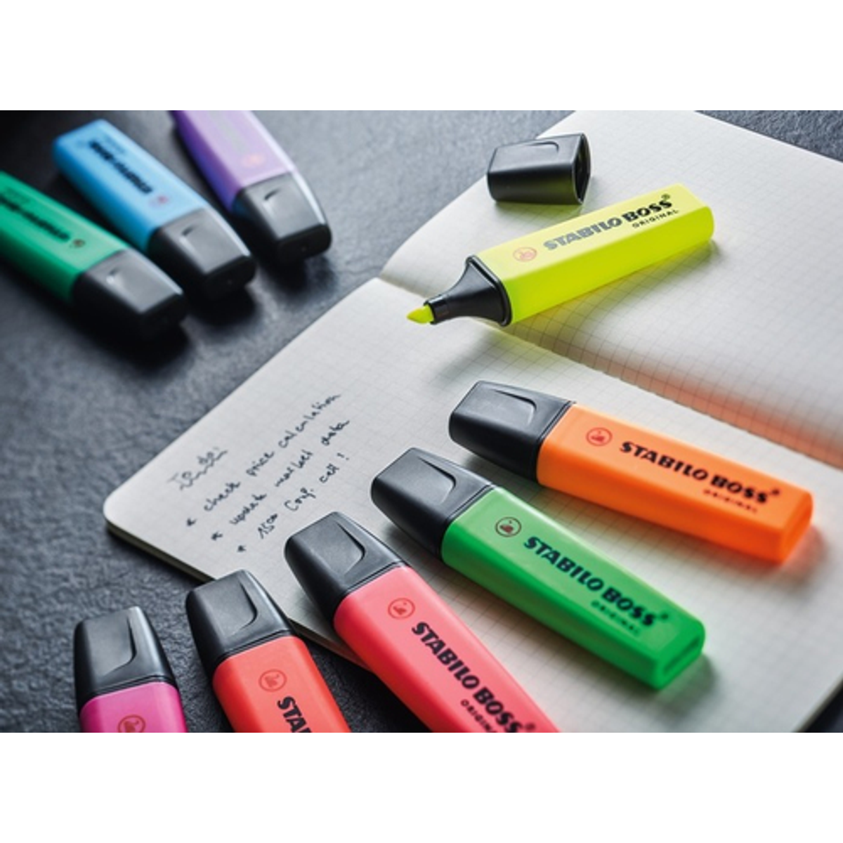 Subrayador Stabilo Marcador Fluorescente Boss Trazo 5mm Azul - vista 3