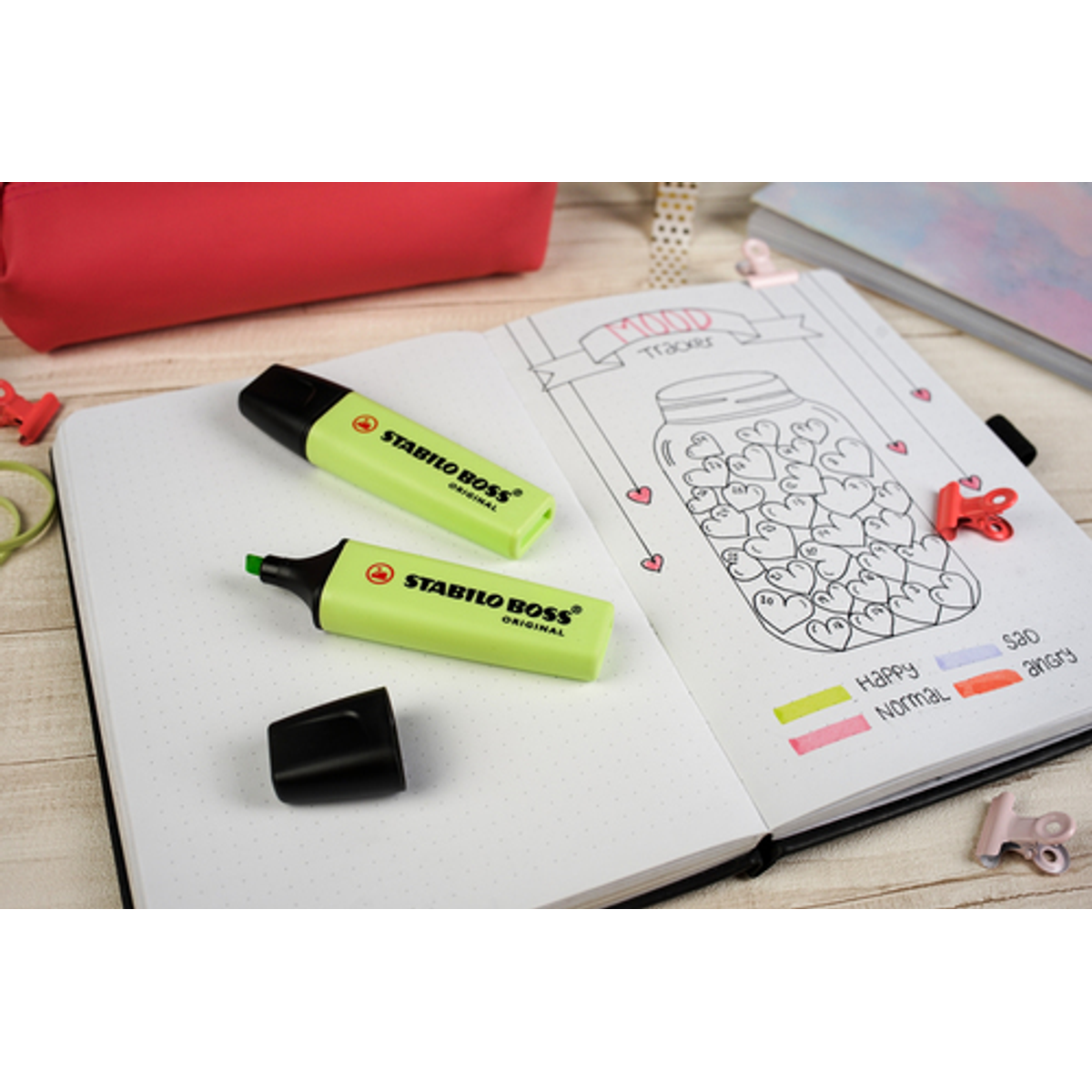 Subrayador Stabilo Paq.4 Marcadores Fluorescentes Boss Nuevos Colores Pastel - vista 4