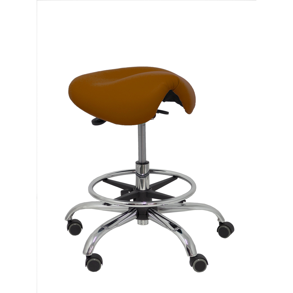 Taburete de oficina Piqueras y Crespo Alatoz Similpiel - Ref. fabricante T16BSP100CRRP - Marron