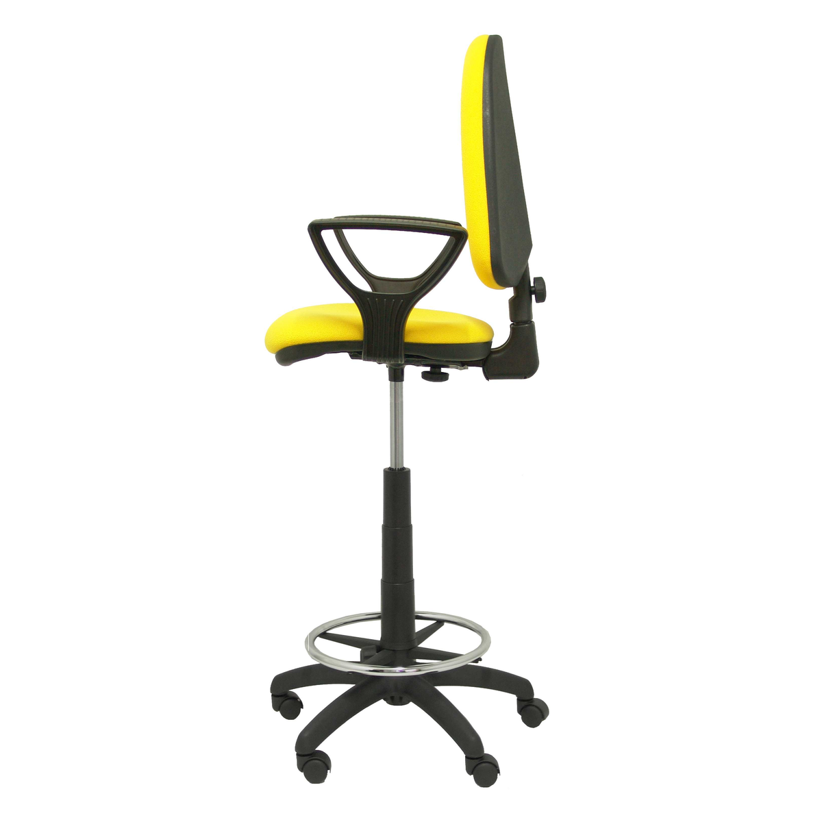 Taburete de oficina Piqueras y Crespo Ayna Bali - Brazos fijos - Ref. fabricante T04CPB220BGOLF - Amarillo