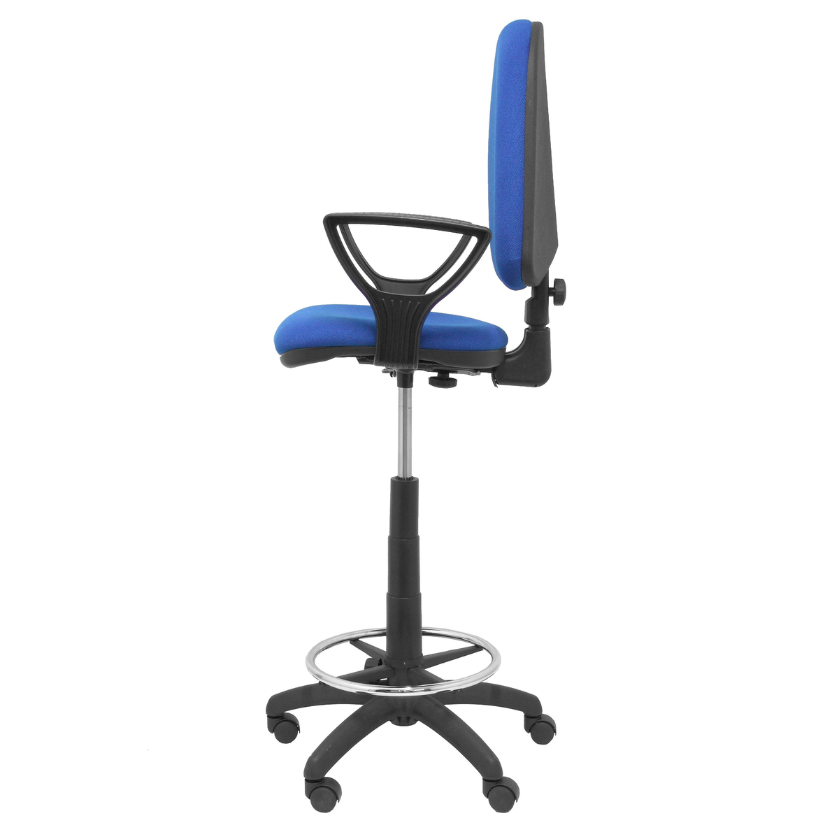 Taburete de oficina Piqueras y Crespo Ayna Bali - Brazos fijos - Ref. fabricante T04CPB220BGOLF - Azul