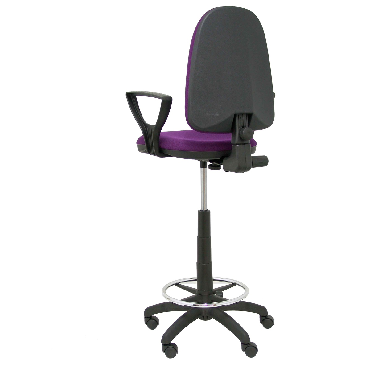 Taburete de oficina Piqueras y Crespo Ayna Bali - Brazos fijos - Ref. fabricante T04CPB220BGOLF - Morado
