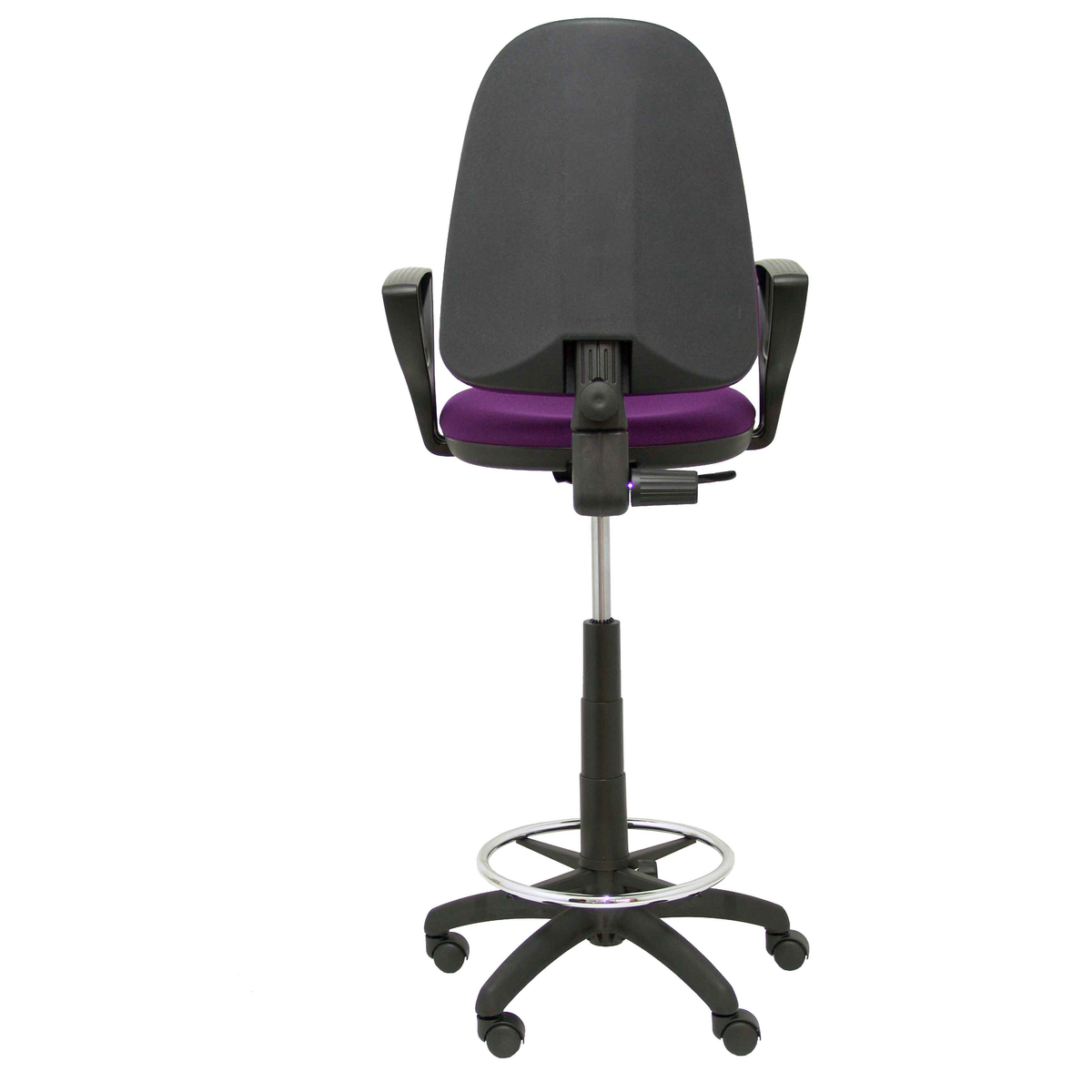 Taburete de oficina Piqueras y Crespo Ayna Bali - Brazos fijos - Ref. fabricante T04CPB220BGOLF - Morado