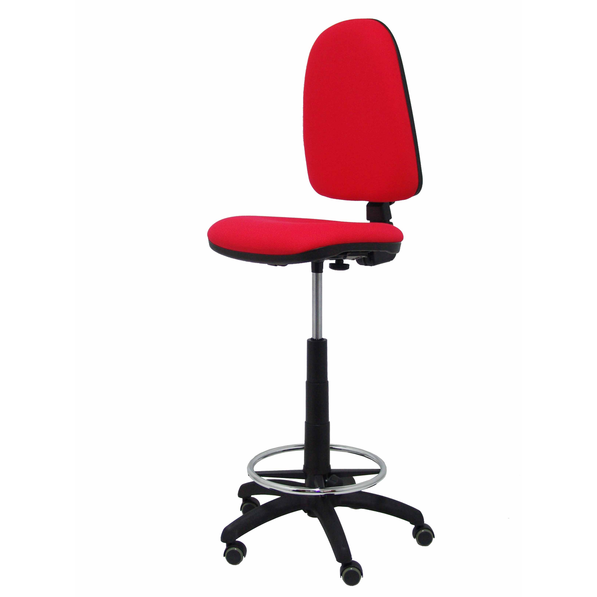 Taburete de oficina Piqueras y Crespo Ayna Bali - Ruedas - Ref. fabricante T04CPBALI100RP - Rojo