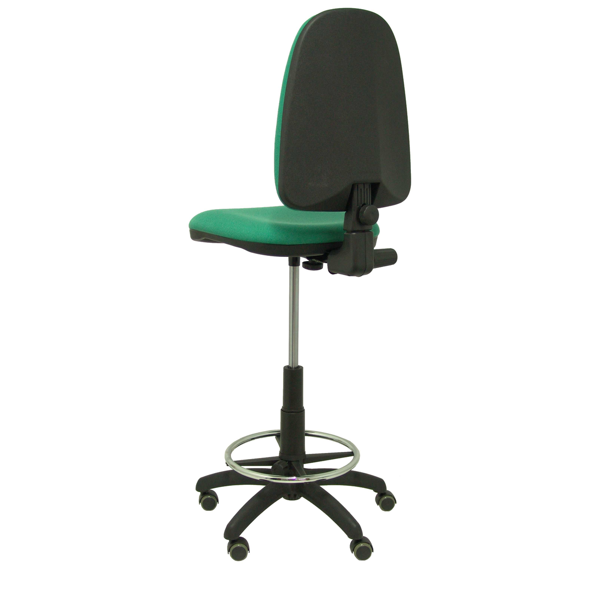 Taburete de oficina Piqueras y Crespo Ayna Bali - Ruedas - Ref. fabricante T04CPBALI100RP - Verde Esmeralda