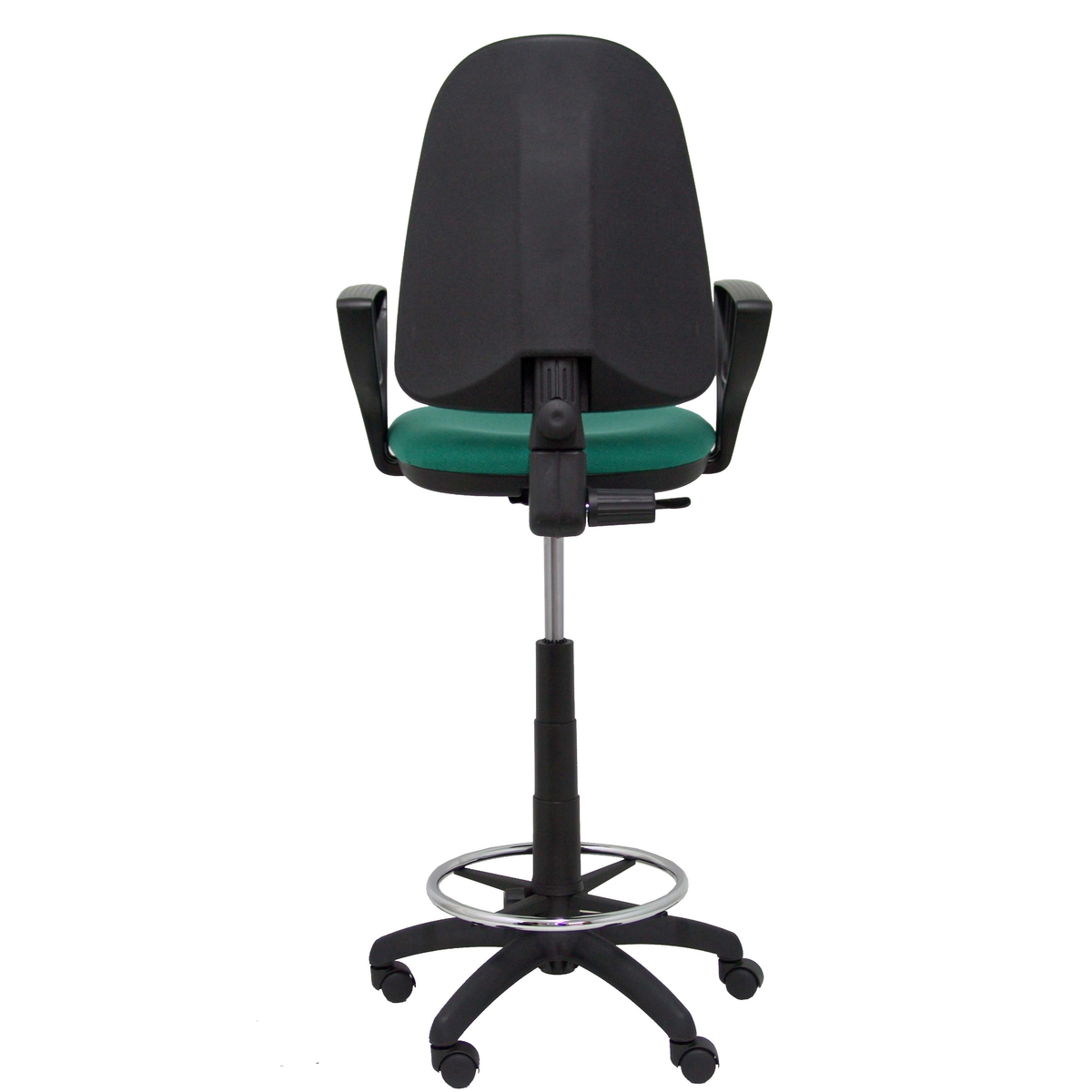 Taburete de oficina Piqueras y Crespo Ayna Bali - Brazos fijos - Ref. fabricante T04CPB220BGOLF - Verde Esmeralda