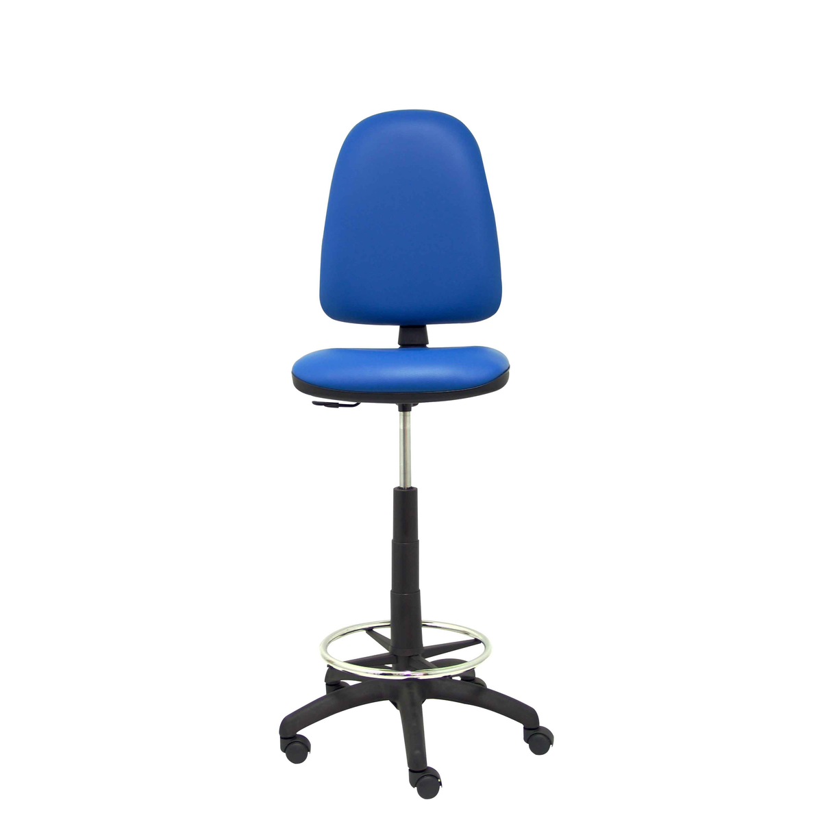 Taburete de oficina Piqueras y Crespo Ayna Similpiel - Ref. fabricante T04CPSPAM - Azul