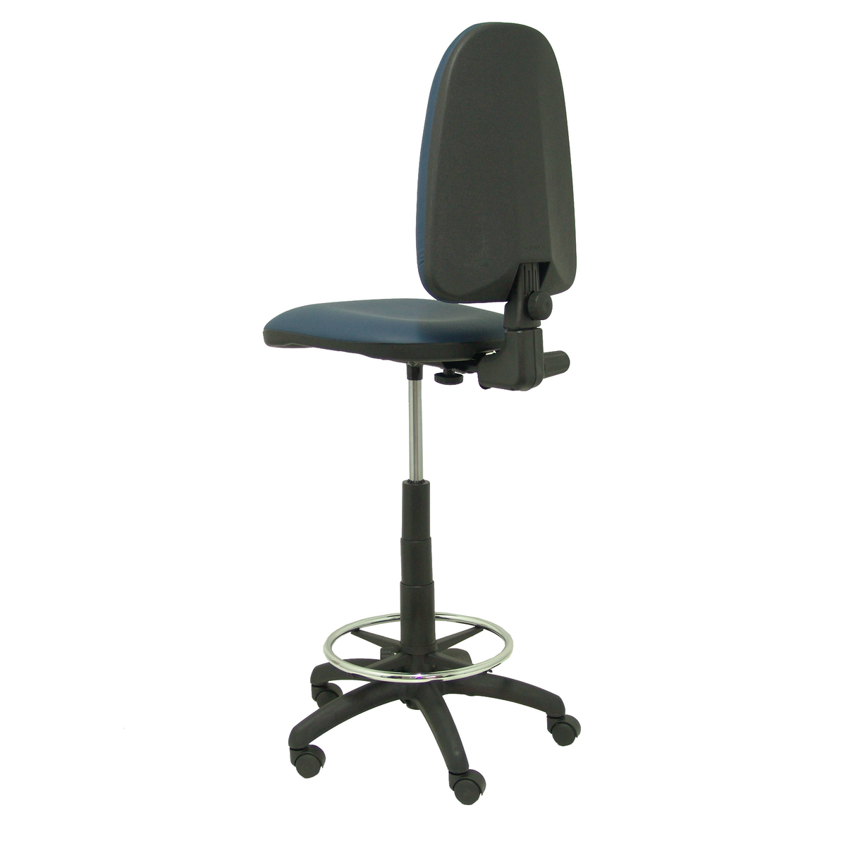 Taburete de oficina Piqueras y Crespo Ayna Similpiel - Ref. fabricante T04CPSPAM - Azul Marino